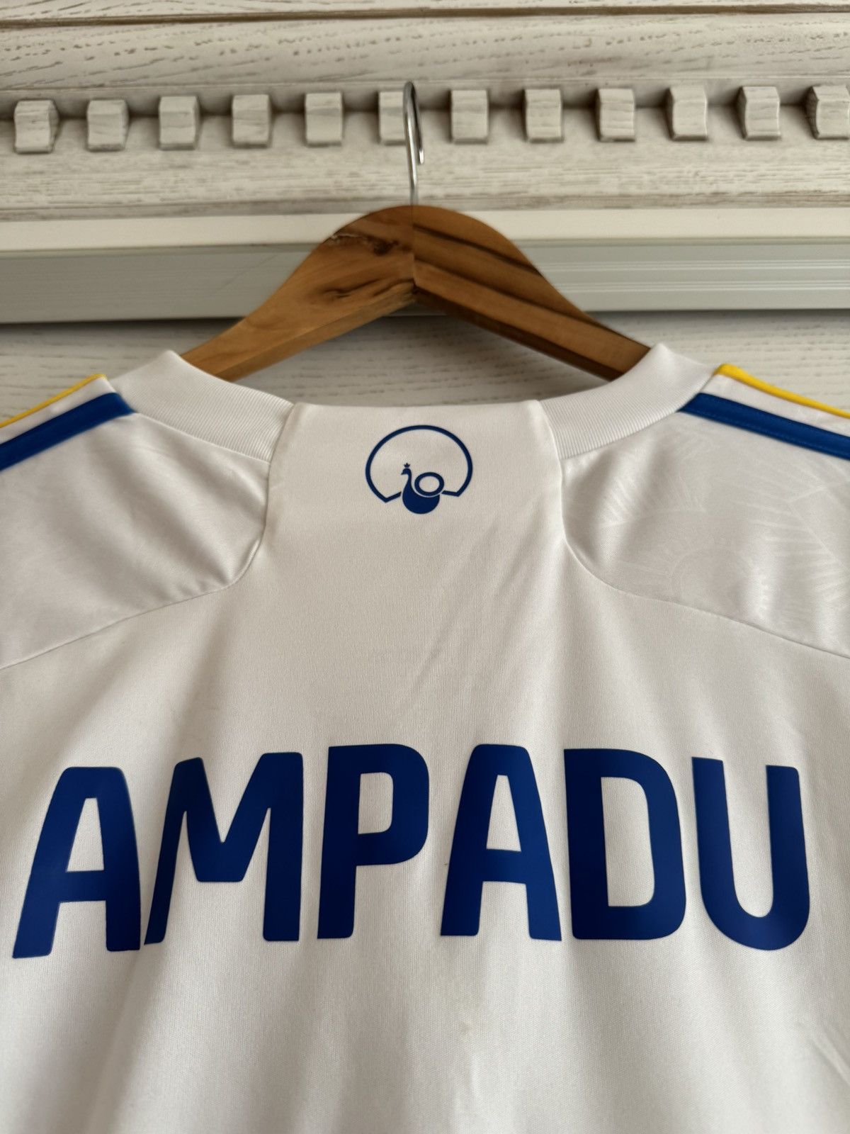 Adidas Ethan Ampadu Leeds United 2022-2023 Home Soccer Jersey Kit Size US XL / EU 56 / 4 - 10 Thumbnail