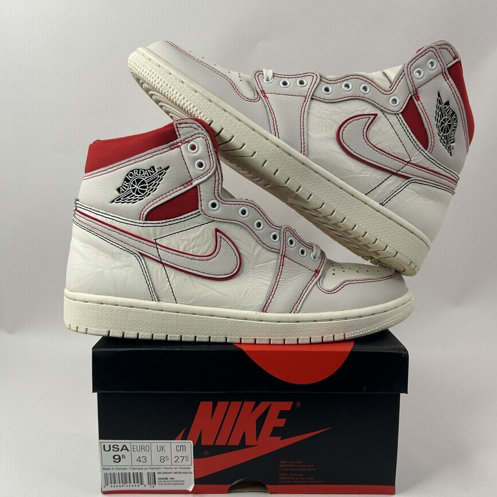Nike Nike Air Jordan 1 High OG “Phantom/Gym Red” 2024 Size US 9.5 / EU 42-43 - 1 Thumbnail