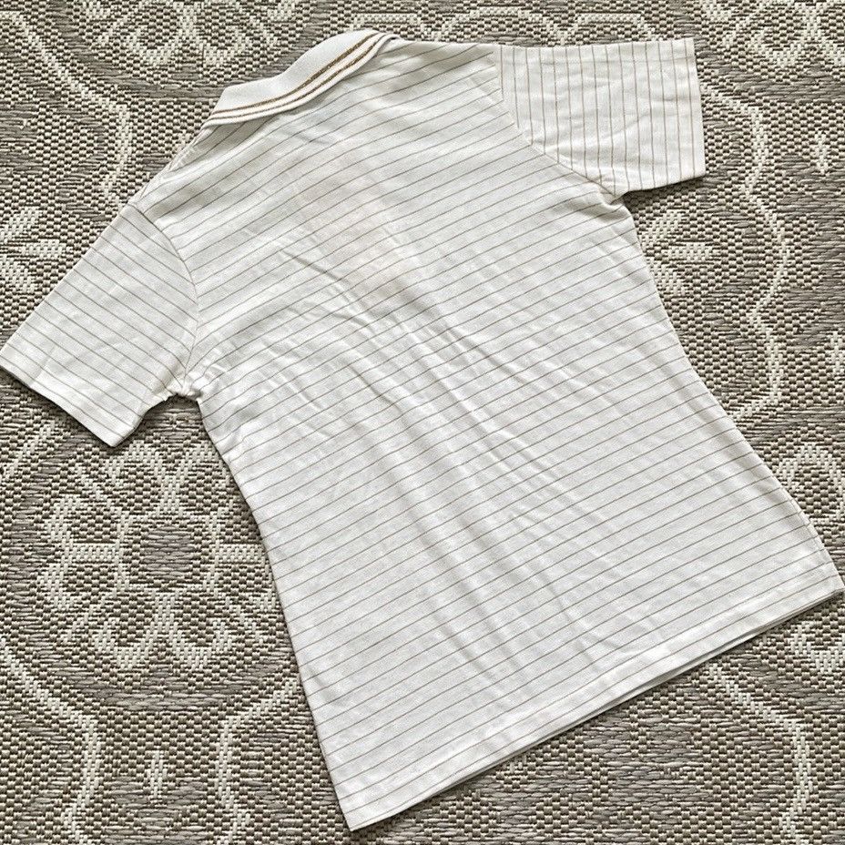 Fred Perry VTG Fred Perry Metallic Gold Stripe Polo Shirt Size M / US 6-8 / IT 42-44 - 5 Thumbnail