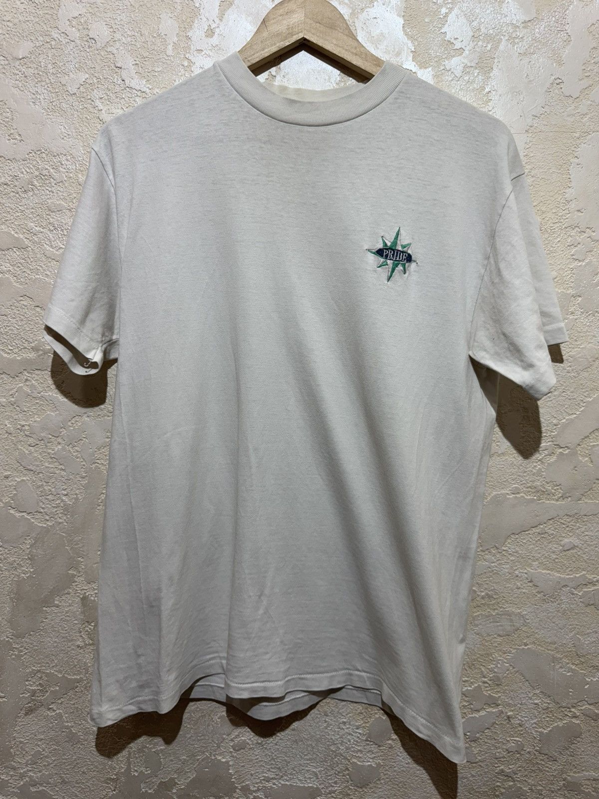 Vintage Vintage 90s Don't Panic Distressed Single Stitch T Shirt Size US M / EU 48-50 / 2 - 1 Thumbnail