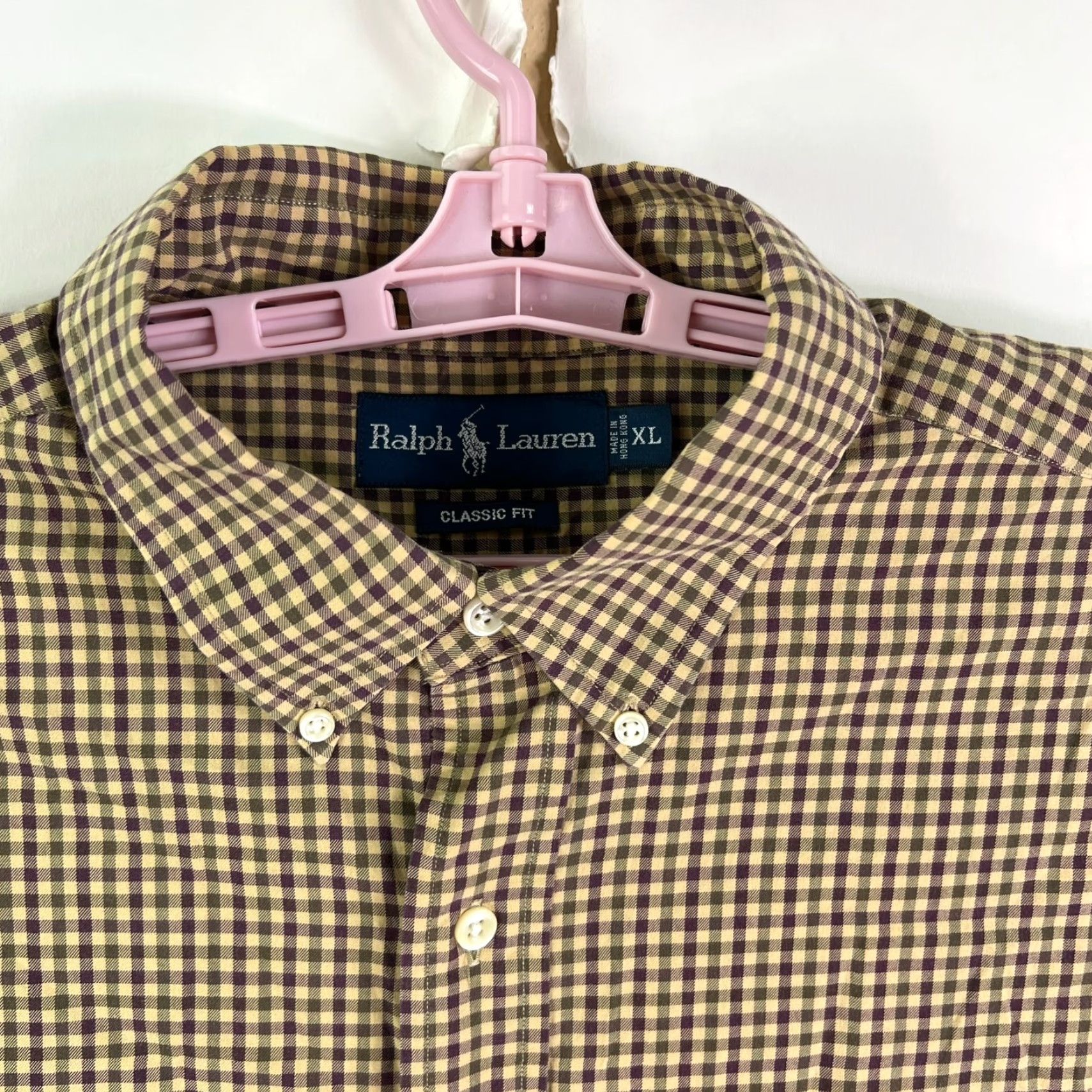 Ralph Lauren Ralph Lauren Classic Fit Checked Button Down Shirt Mens XL Brown Purple Size US XL / EU 56 / 4 - 5 Thumbnail