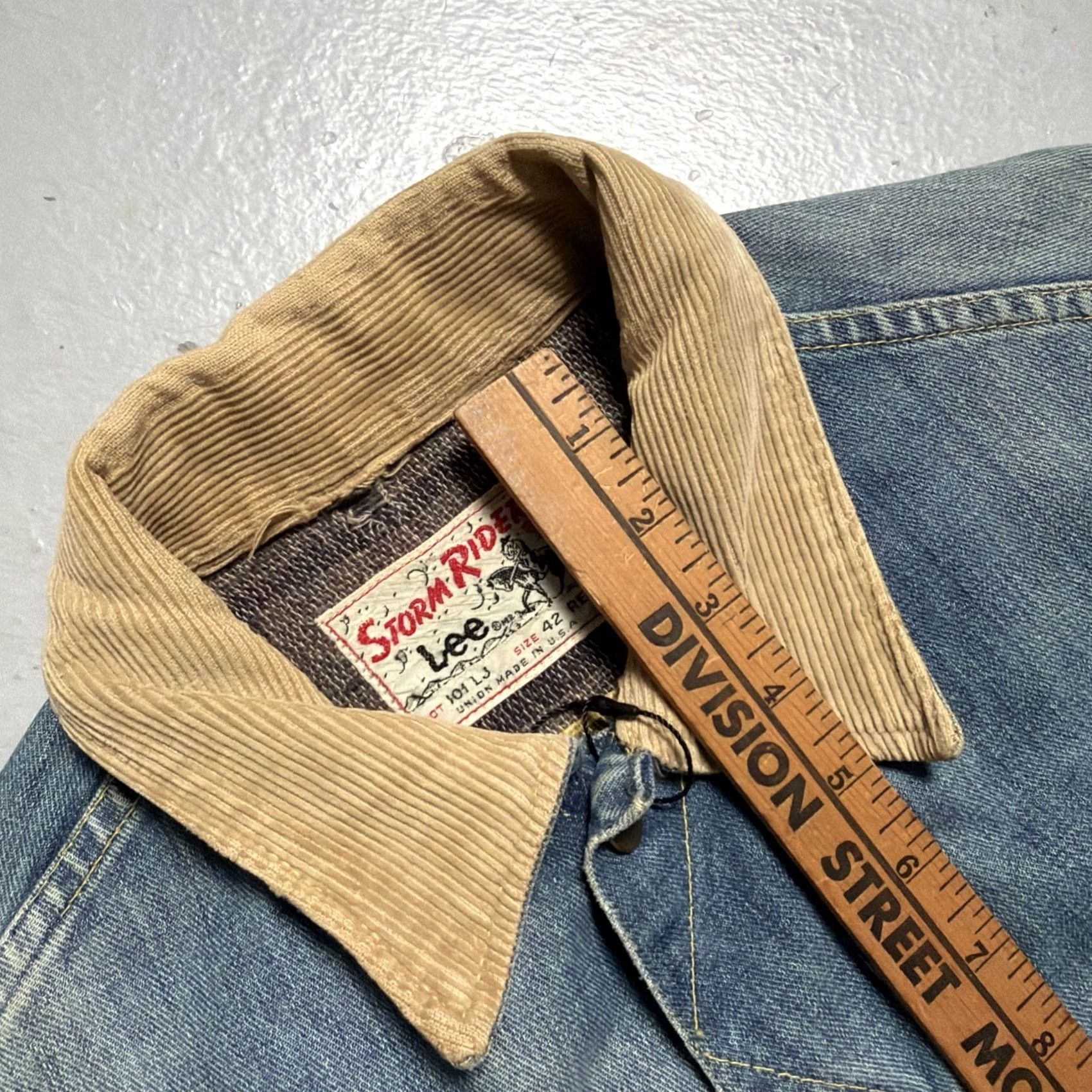 Lee Vintage Lee Storm Rider 101 LJ Lined Trucker Denim Ranch Barn Jacket USA 42 Size US XS / EU 42 / 0 - 3 Thumbnail