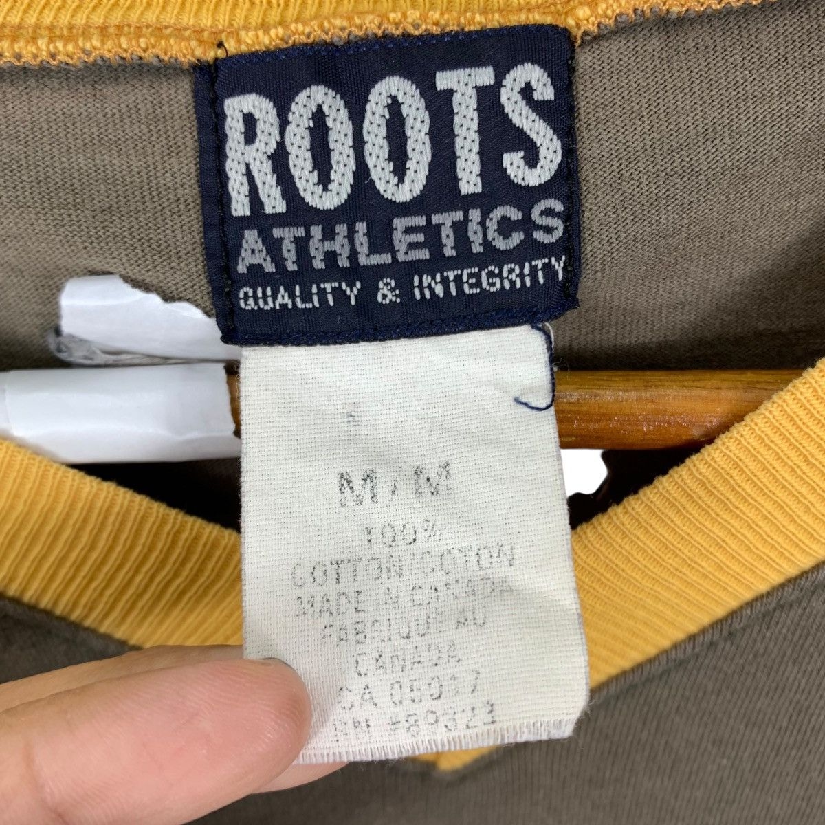 Roots Vintage ROOTS ATHLETIC Sportswear Ringer Short Sleeve Tshirt Size US M / EU 48-50 / 2 - 5 Thumbnail
