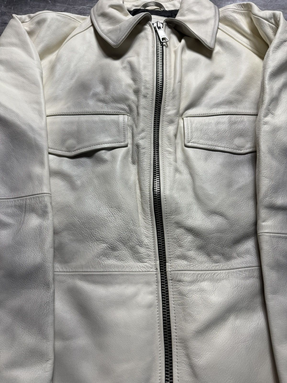 Heron Preston H2 by Heron Preston Leather Jacket in White Size US L / EU 52-54 / 3 - 3 Thumbnail