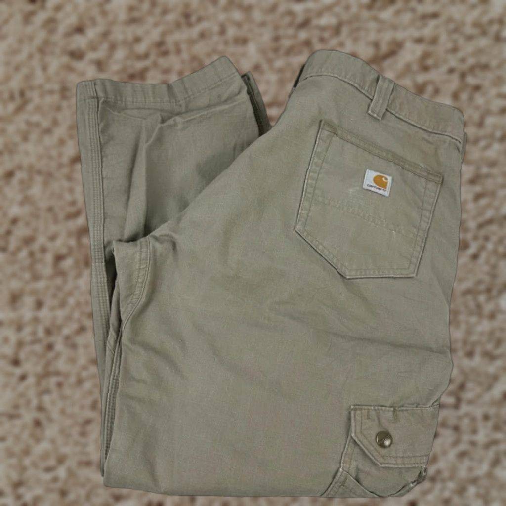Carhartt Carhartt Pants Men’s 38x30 Carpenter Double Knee Utility Cotton Tan Desert 90s Grunge USA Mens Size US 38 / EU 54 - 1 Thumbnail