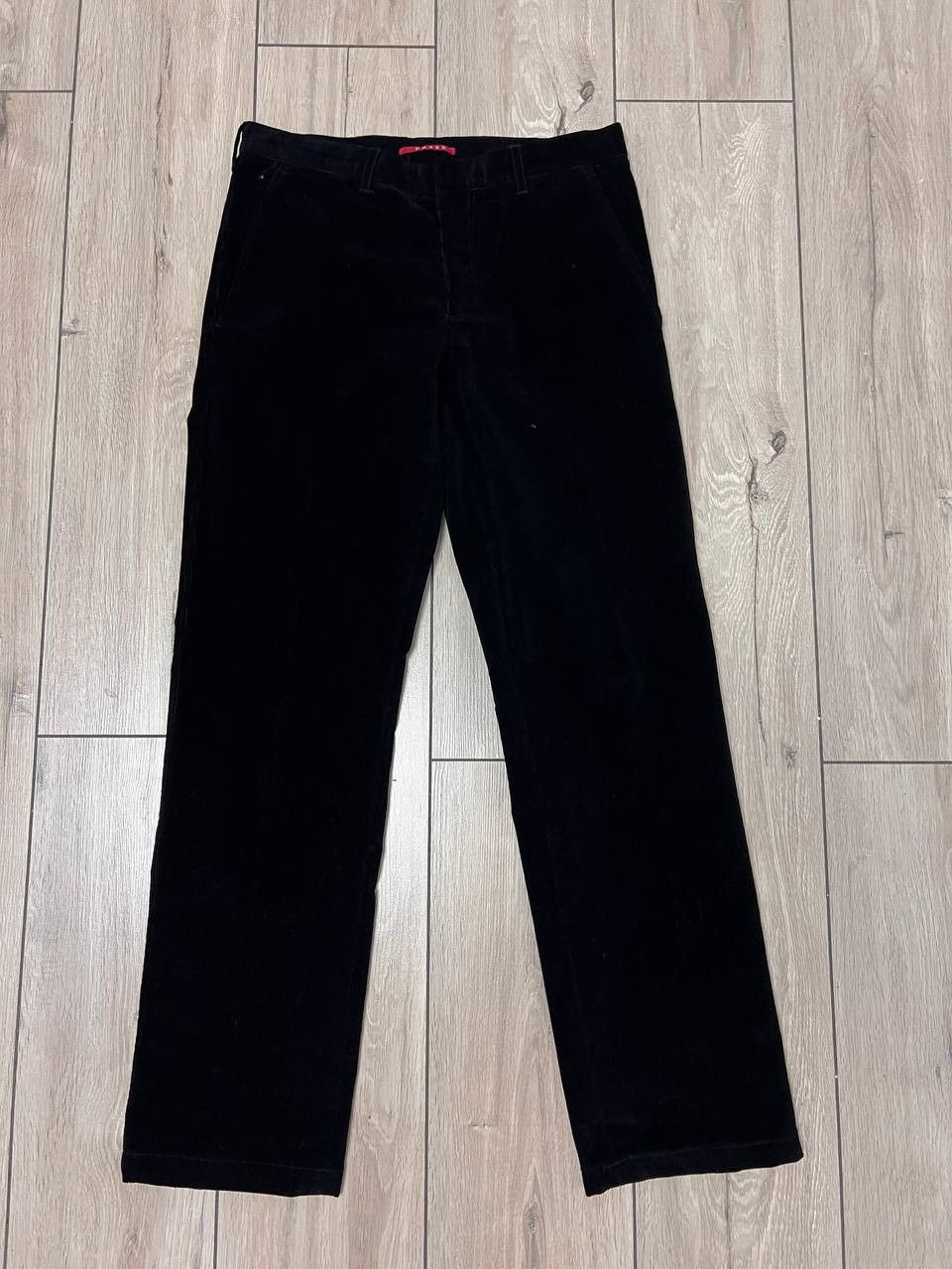 image of Men's Prada Classic Black Corduroy Pants Trousers (Size 30)