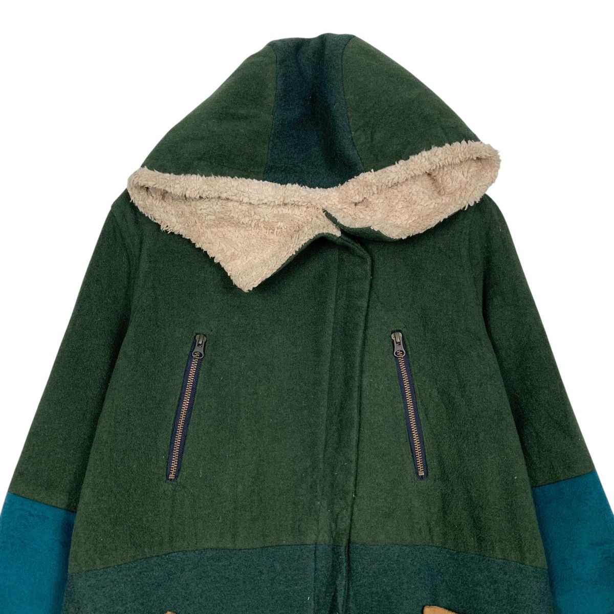 Japanese Brand POU DOU DOU Patchwork Asymmetrical Jacket #3563-C163 Size US M / EU 48-50 / 2 - 2 Thumbnail