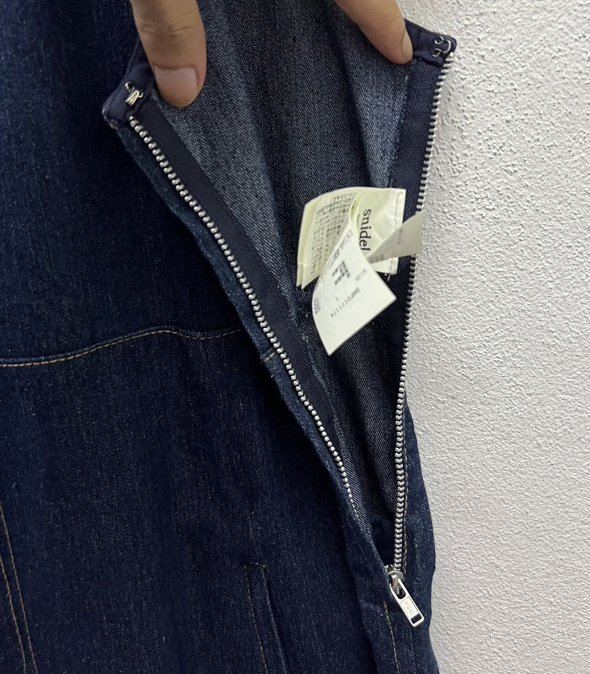 Japanese Brand × Vintage Snidel Dark Wash Wide-Leg Denim Overalls - Size 1 Size US 32 / EU 48 - 6 Thumbnail
