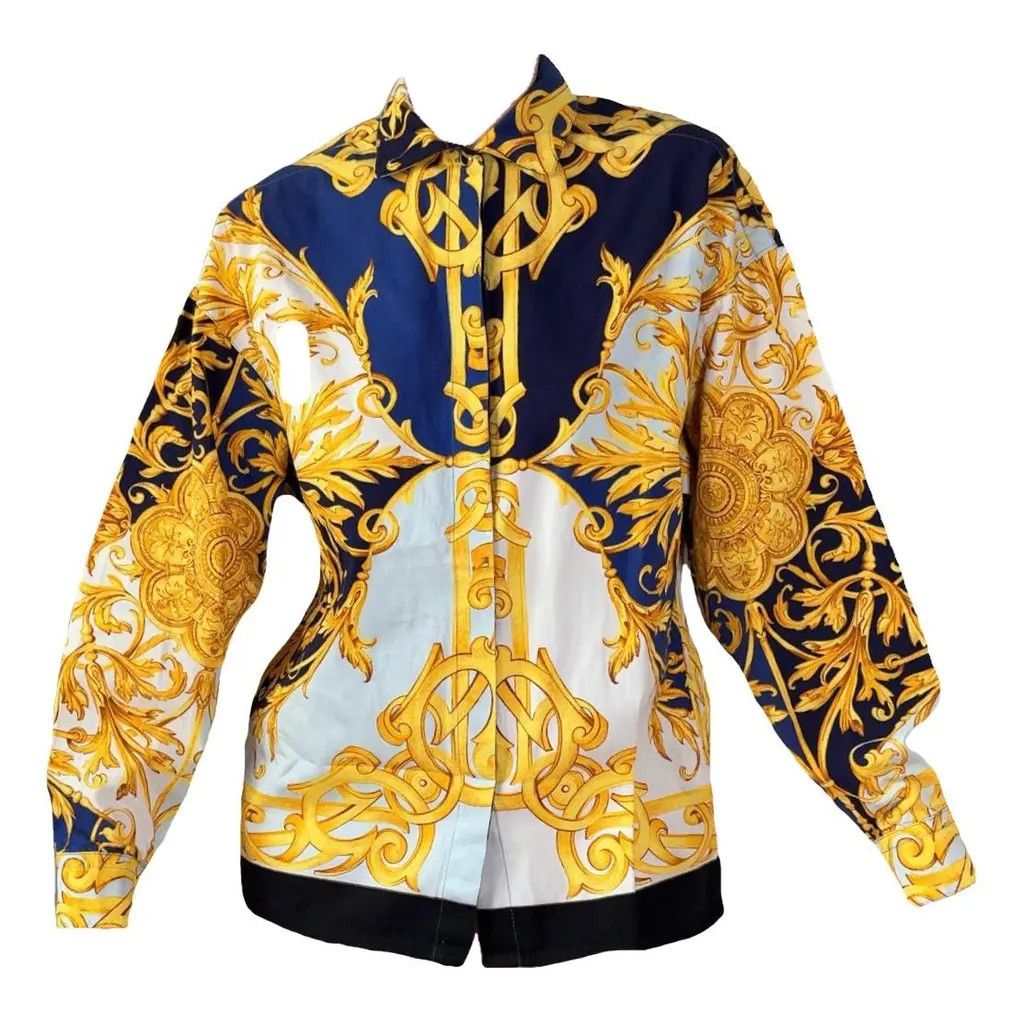 Versus Versus by Gianni Versace Vintage Baroque Shirts Size IT 44 Size M / US 6-8 / IT 42-44 - 2 Thumbnail