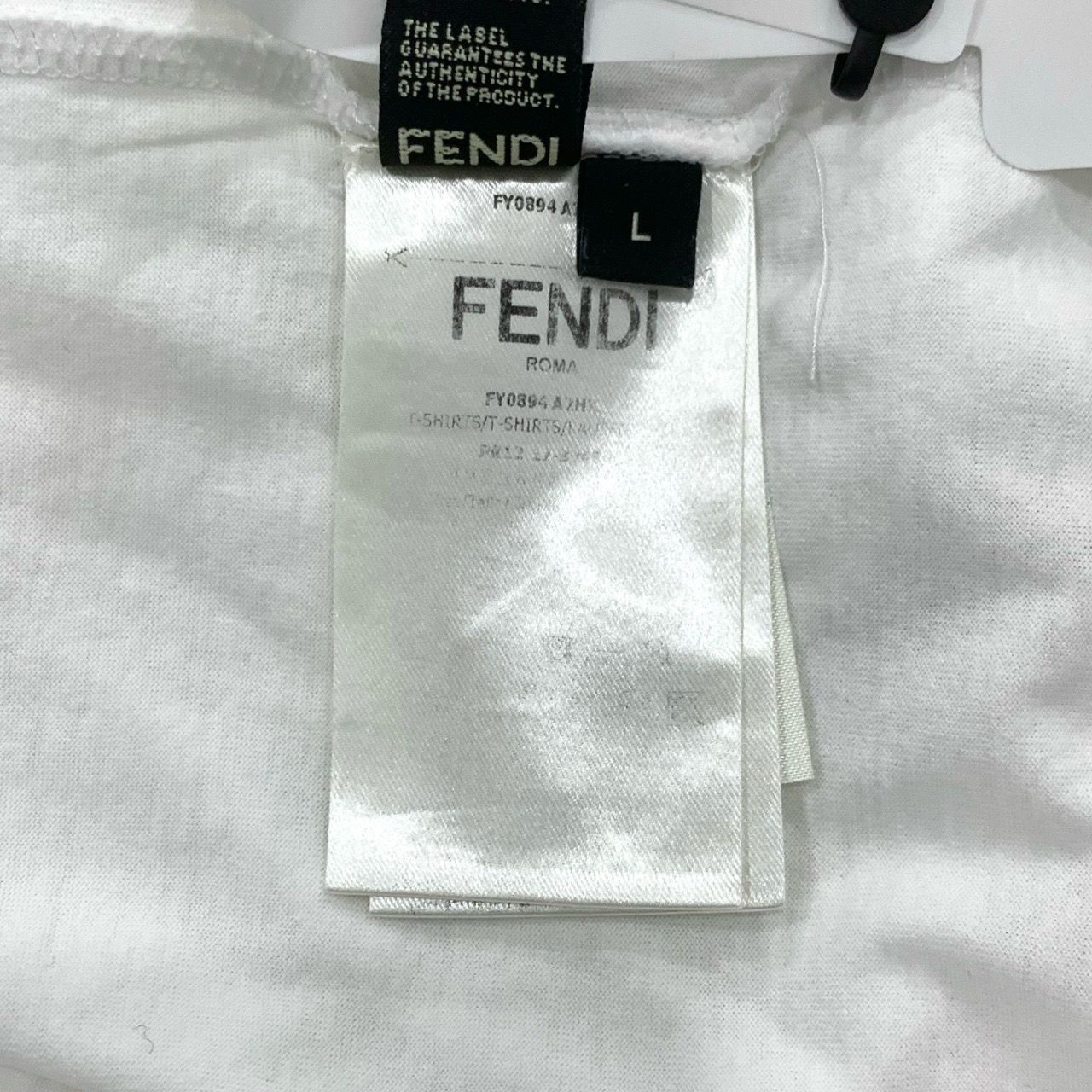 Fendi Fendi White T-Shirt With Embroidered Karl Lagerfeld & Logo G Size US L / EU 52-54 / 3 - 6 Thumbnail