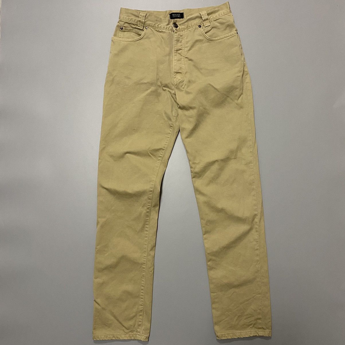 Versace Versace V2 Classic Cotton Mens Pants Beige Size 32 Italy Size US 32 / EU 48 - 1 Thumbnail