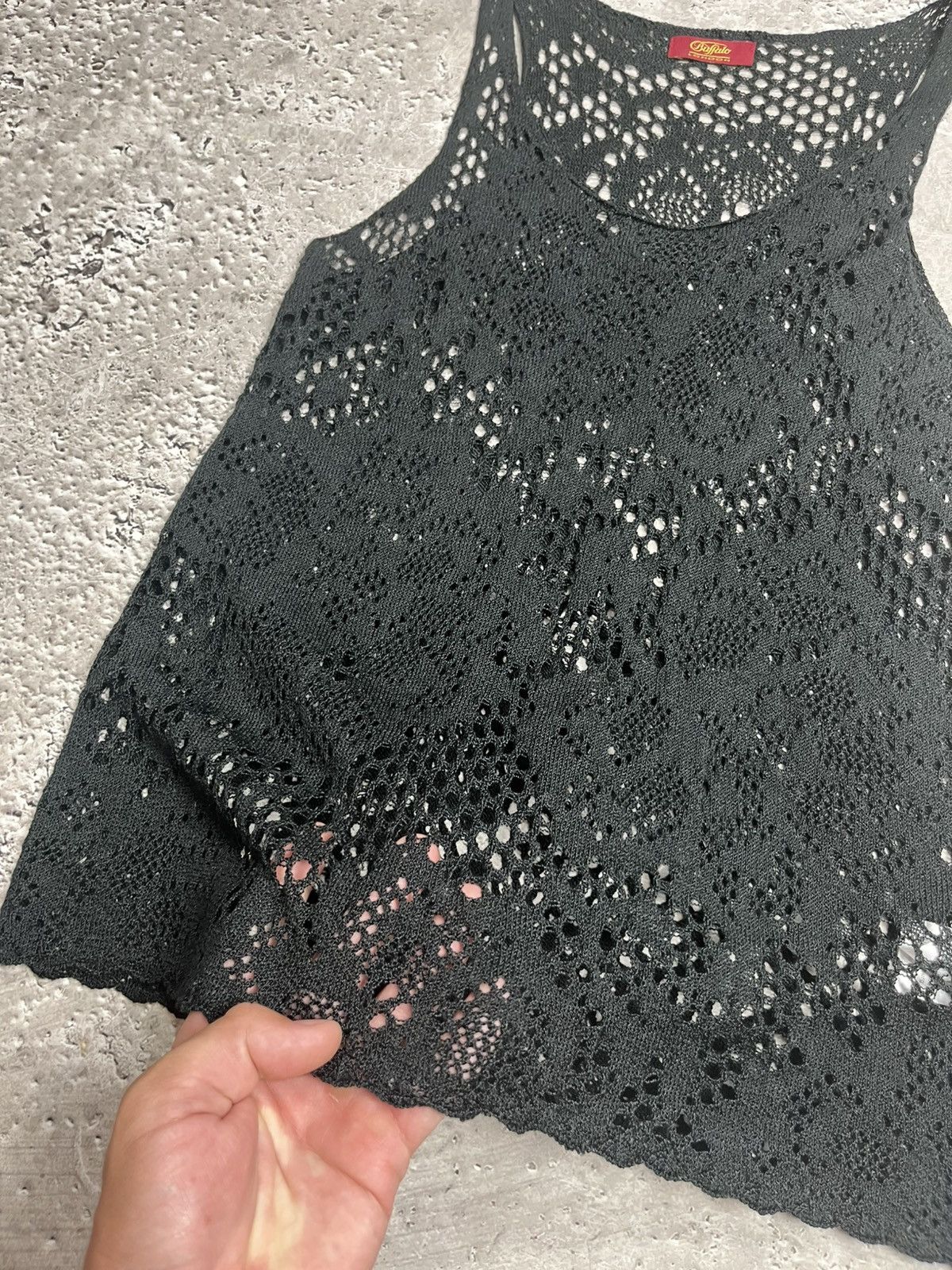 Other Buffalo London Y2K Knit Mesh Tank Top Black Semi Sheer M Size M / US 6-8 / IT 42-44 - 4 Thumbnail