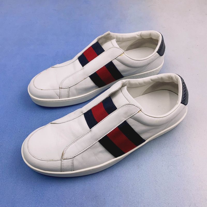 Gucci Gucci Stylish White Sneakers with Stripes - Size US 9.5 / EU 42-43 - 1 Thumbnail