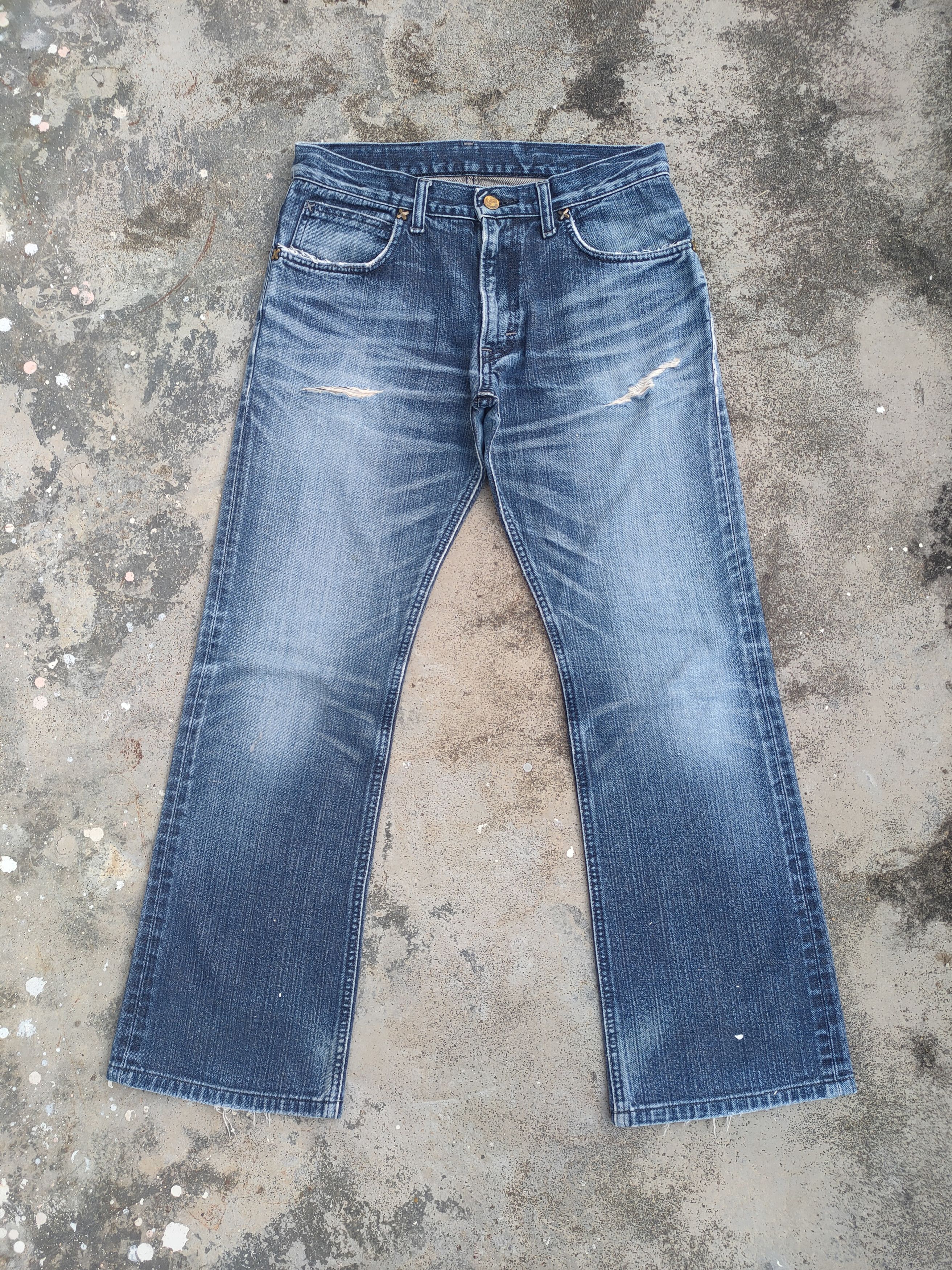 Lee VINTAGE LEE FLARE FADED JEANS DENIM PANTS Size US 31 - 1 Thumbnail