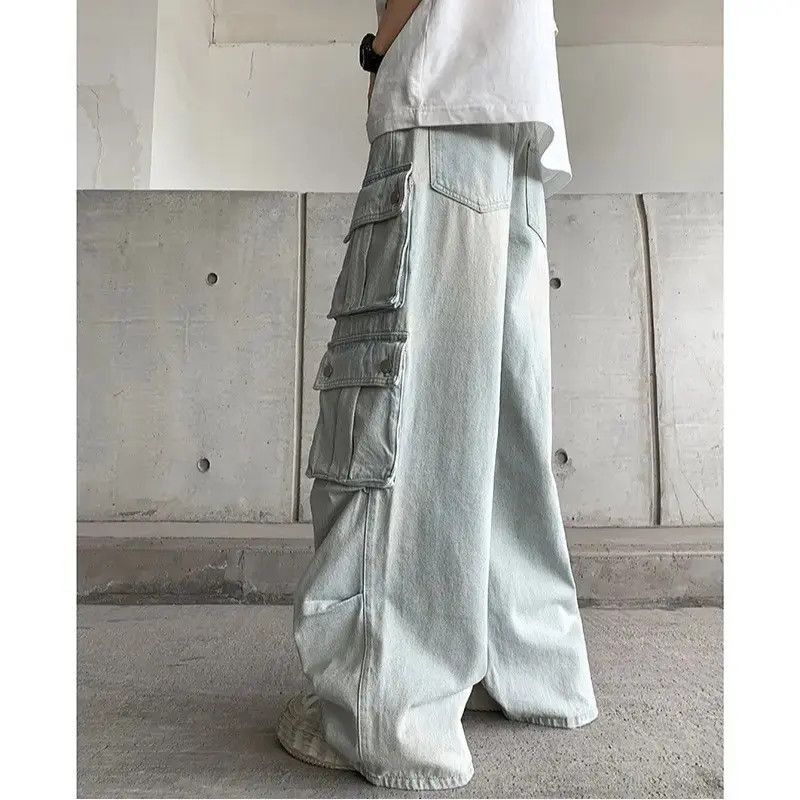 Japanese Brand Retro loose wide leg casual pocket jeans Size US 32 / EU 48 - 4 Thumbnail