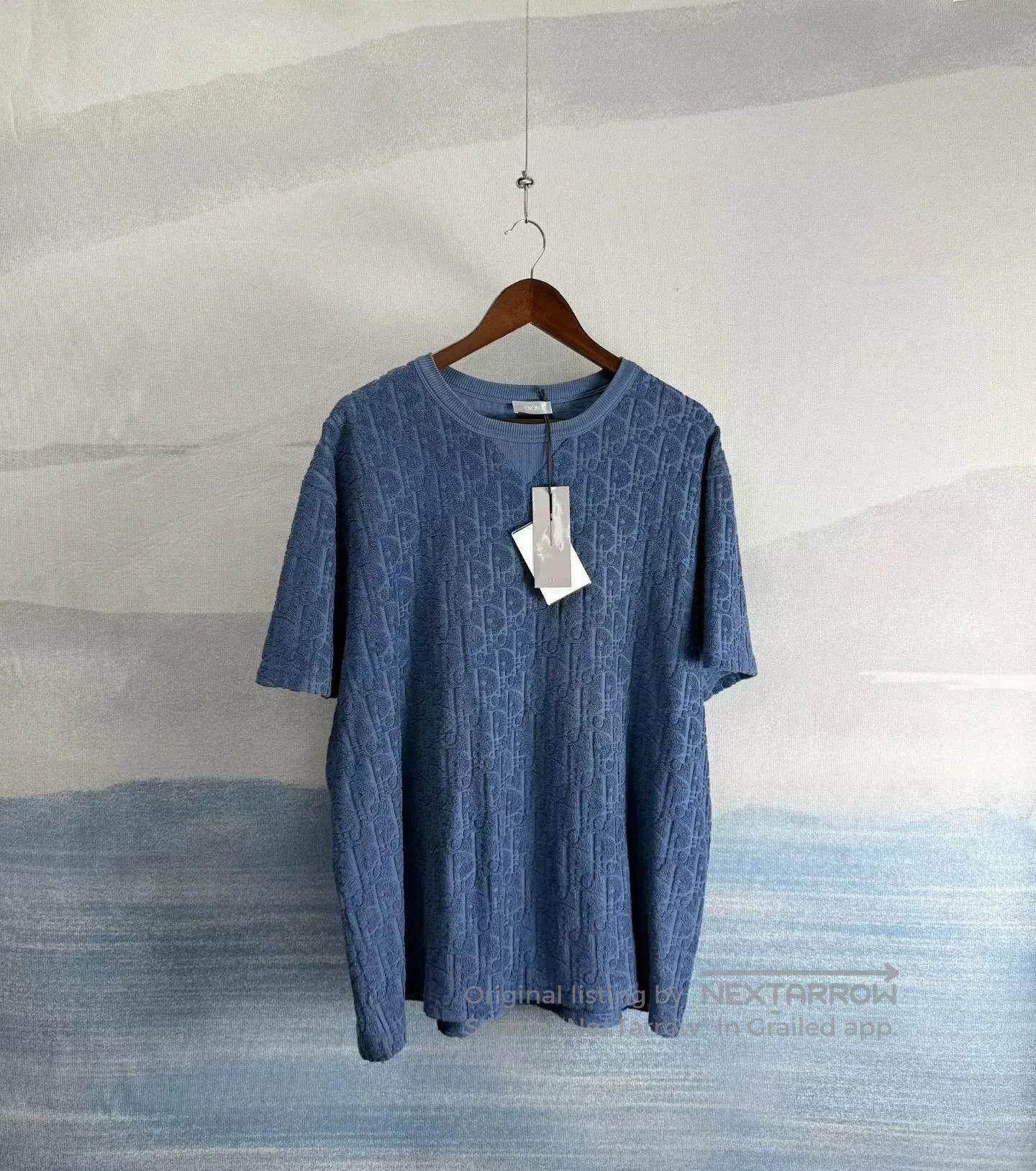 Dior Dior Blue Logo Print Towel Short Sleeve. Size US XL / EU 56 / 4 - 1 Thumbnail