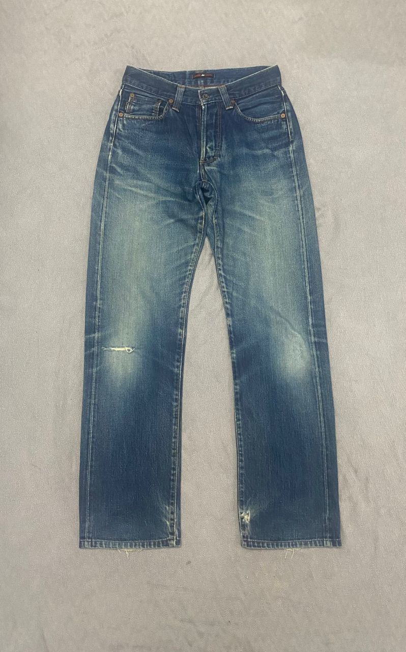 If Six Was Nine Vintage Paul Smith Red Ear Selvegde Distressed Denim Size US 28 / EU 44 - 1 Thumbnail