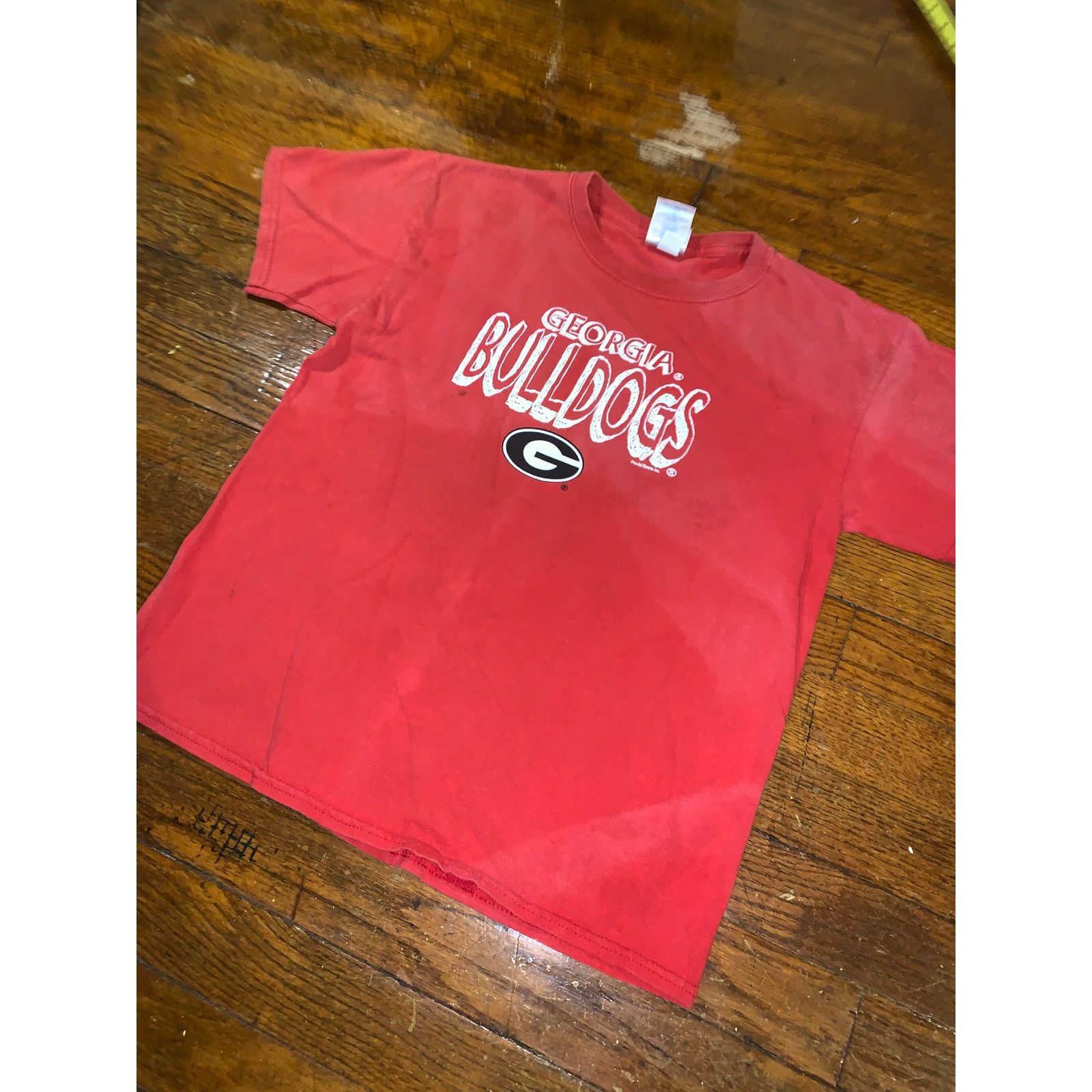 NCAA UGA Georgia Bulldogs T Shirt Medium Red Faded Y2K Baby Tee Size M / US 6-8 / IT 42-44 - 3 Thumbnail