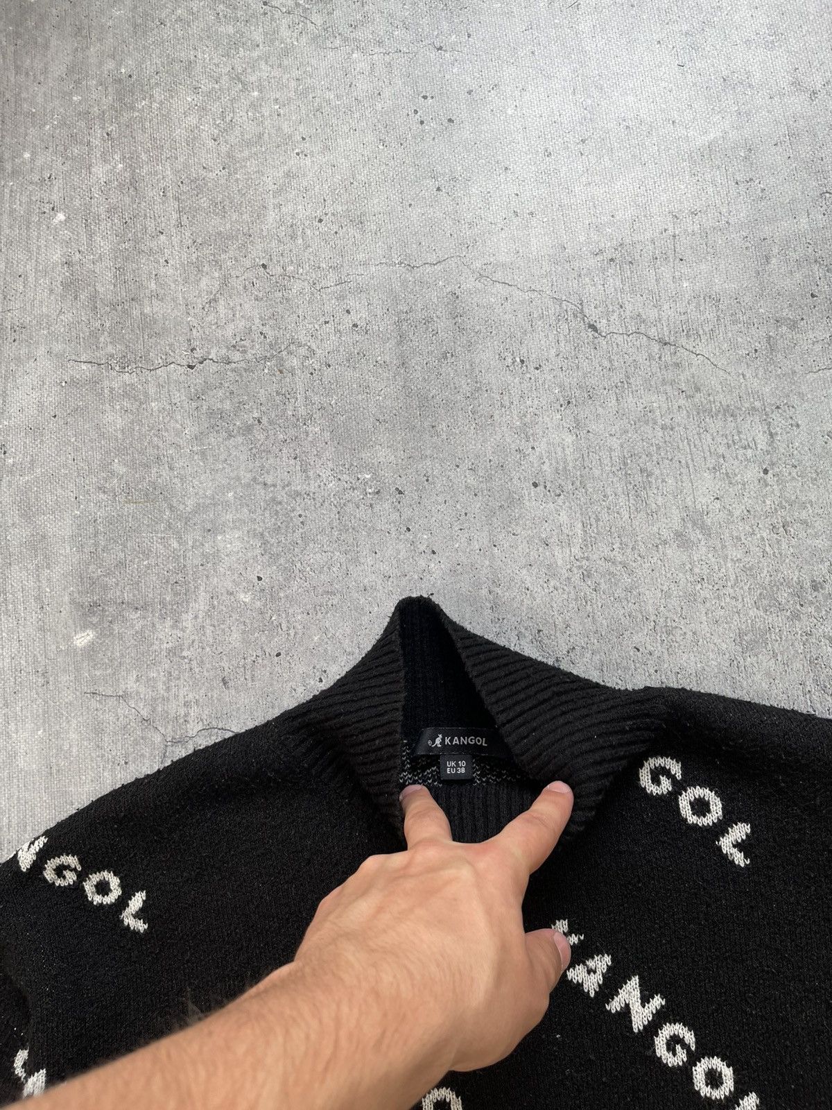 Kangol × Vintage Vintage Kangol Monogram Logo Wool Sweater Streetwear Y2K Size L / US 10 / IT 46 - 4 Thumbnail