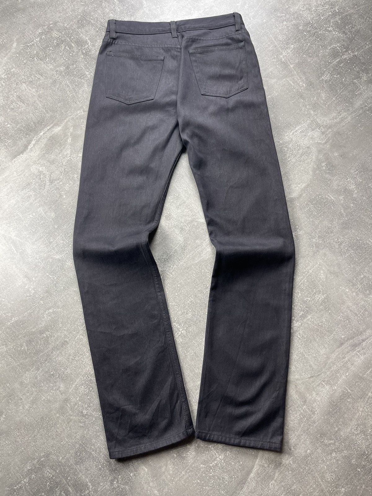 Helmut Lang Helmut Lang Archives 00s Gray Raw Silk Denim Straight Jeans Size US 28 / EU 44 - 2 Thumbnail