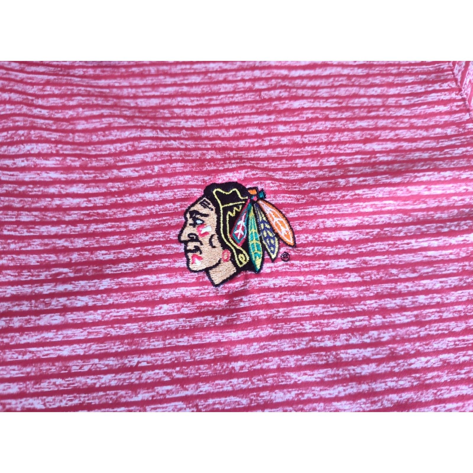 NHL Antigua Chicago Blackhawks NHL Polo Shirt XL Red Striped Mens Polo Shirt Golf Shirt Easy Care New Title Size US XL / EU 56 / 4 - 2 Thumbnail
