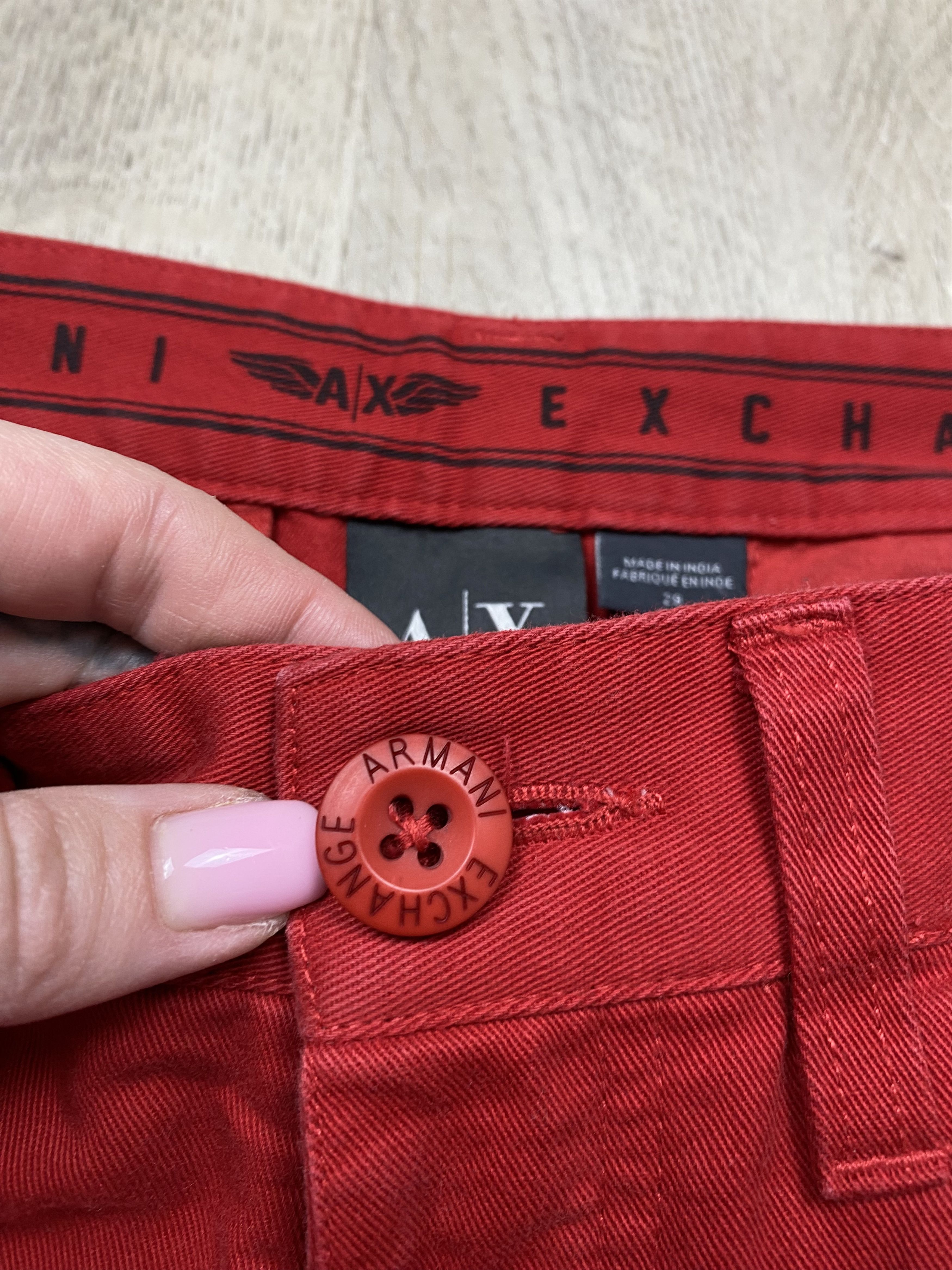 Armani Armani Exchange Vintage Mens Chino Shorts Size US 29 - 3 Thumbnail
