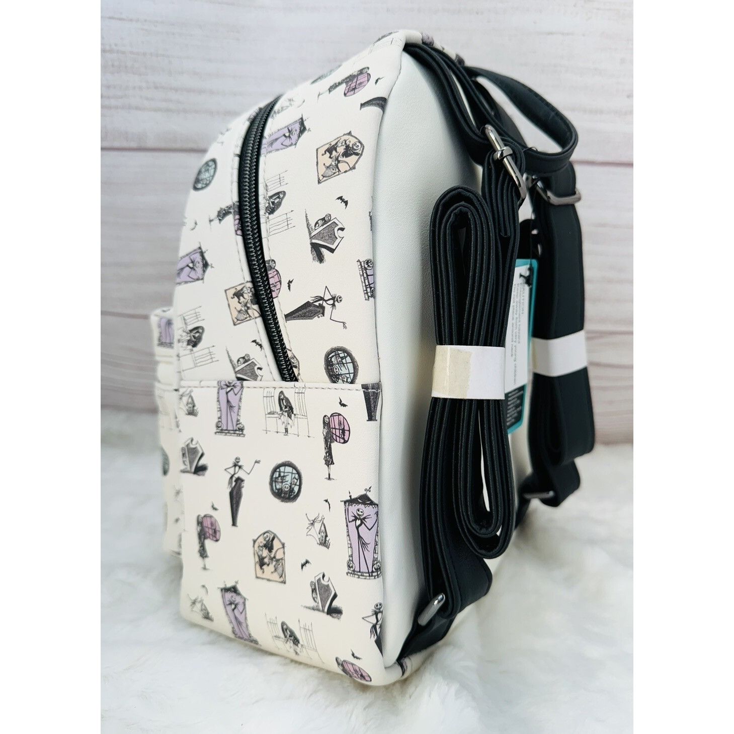 Disney Loungefly Nightmare Before Christmas NBC Pastel White Print Size ONE SIZE - 3 Thumbnail