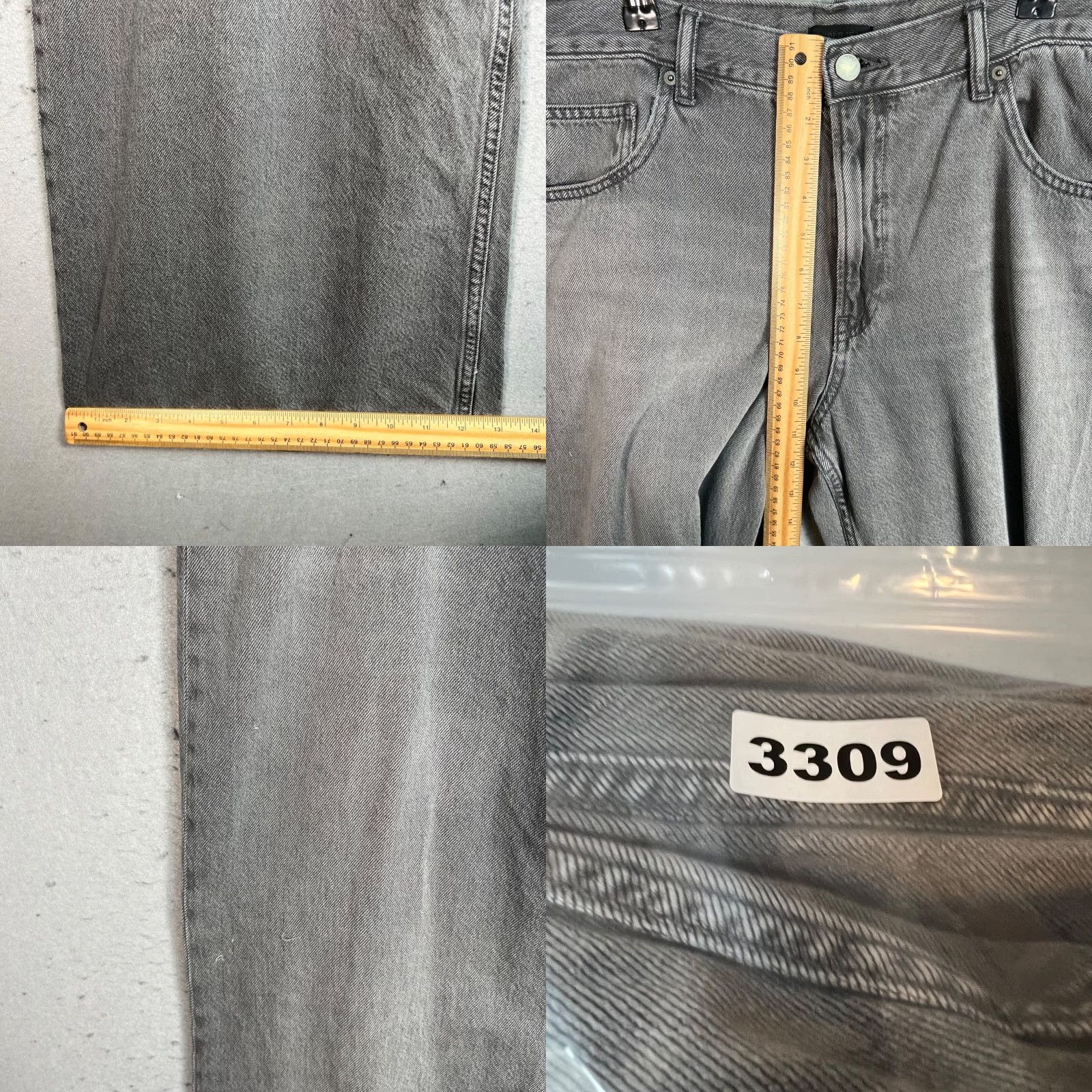 Uniqlo Uniqlo Womens Jeans Gray Wide-Leg Cotton Blend Denim Size 32 (Adult) Womens Regular Rise High Inseam 29 in Front Distressing - Vintage/NWT? (No N/A) Size 24" / US 00 / IT 34 - 8 Thumbnail