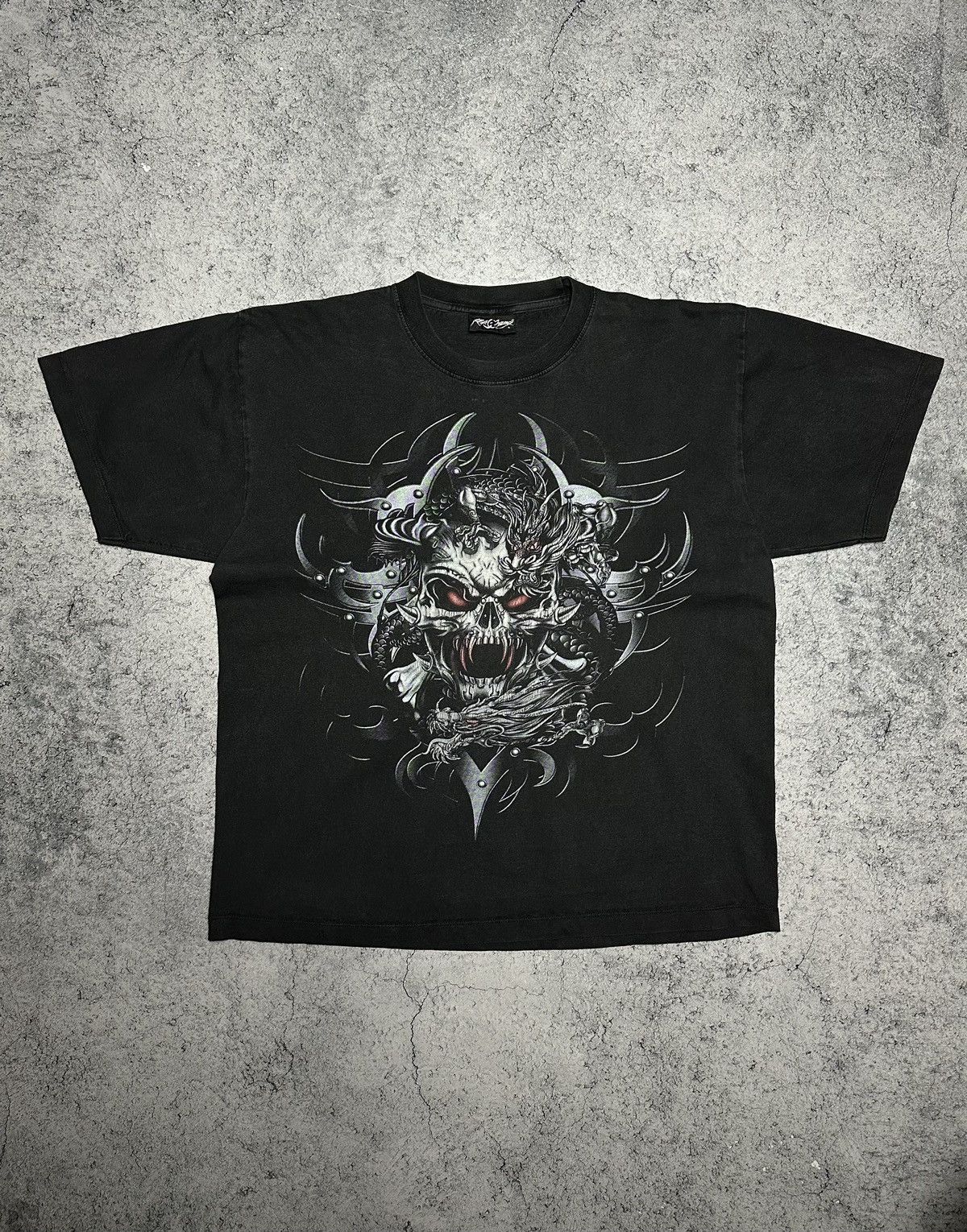 Affliction Vintage Rock Glow in the Dark Skull T-Shirt Size US M / EU 48-50 / 2 - 1 Thumbnail