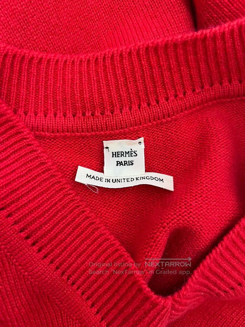 Hermes Hermes Red Cashmere Knit Top Size XXS / US 00 / IT 34 - 5 Thumbnail