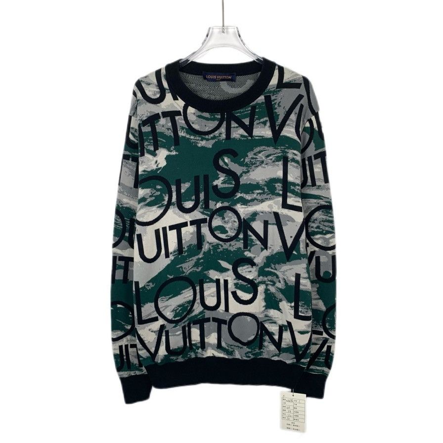 Louis Vuitton Louis Vuitton All-over Logo Printed Knit Sweater K26WX Size US L / EU 52-54 / 3 - 1 Thumbnail