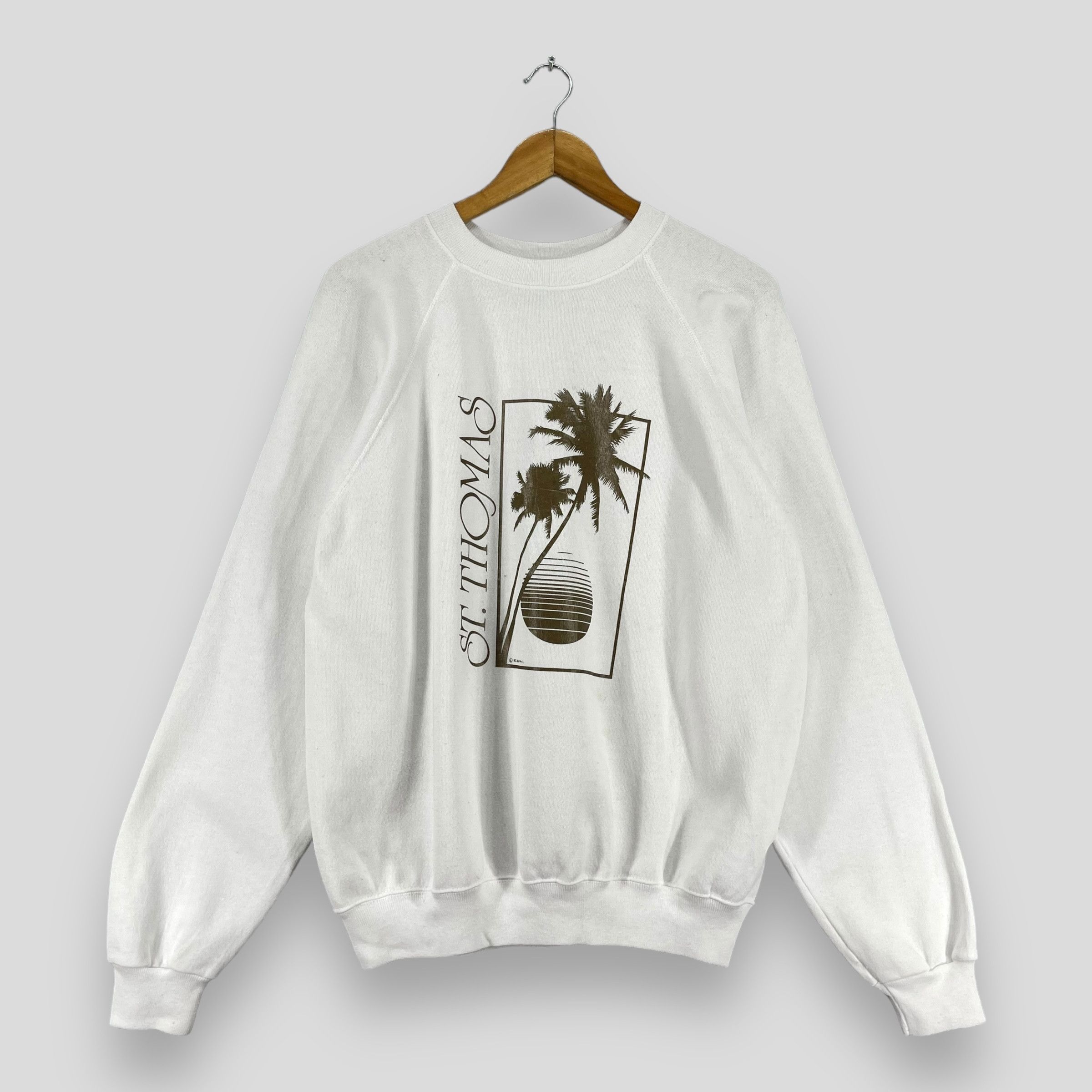 Vintage Vintage ST THOMAS Caribbean Island Printed Sweatshirt Size US L / EU 52-54 / 3 - 1 Thumbnail