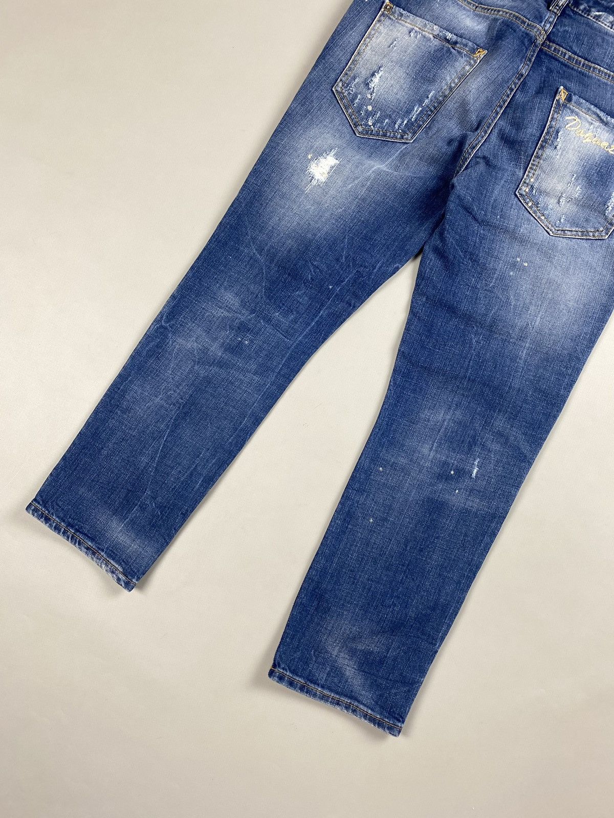 Designer × Dsquared2 Dsquared ladies distressed denim cropped jeans size 38 Size 26" / US 2 / IT 38 - 20 Thumbnail