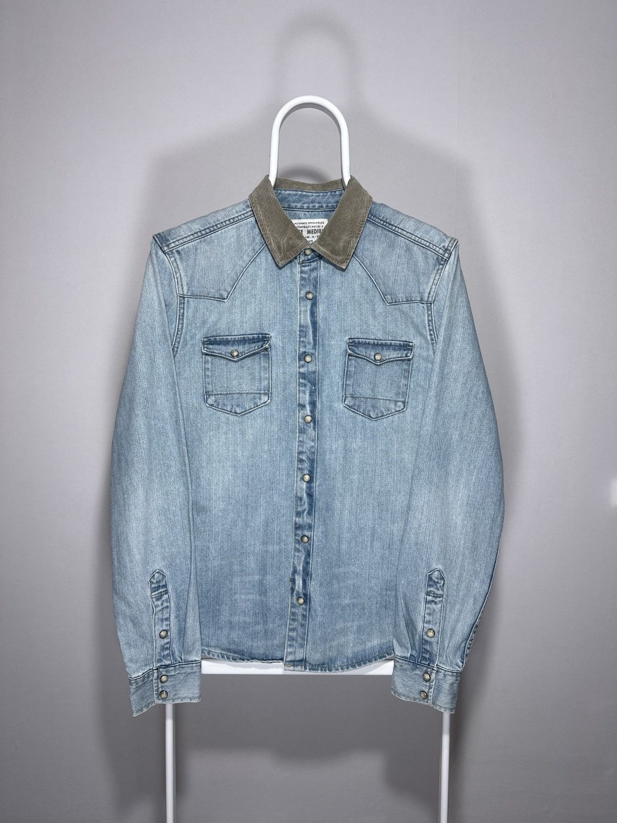 Allsaints AllSaints Spitalfields Reed Shirt Denim Size US M / EU 48-50 / 2 - 1 Thumbnail