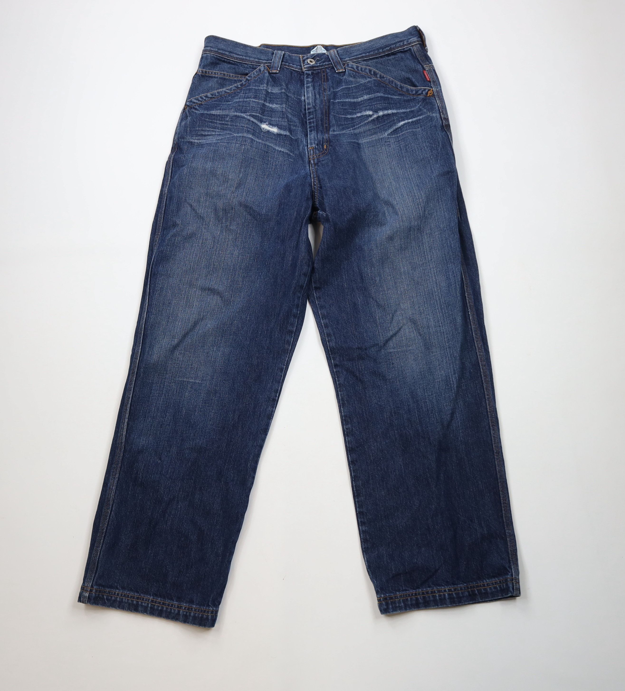 Guess × Vintage Vintage 90s Y2K Guess Baggy Wide Leg Denim Jeans Blue Size US 36 / EU 52 - 1 Thumbnail