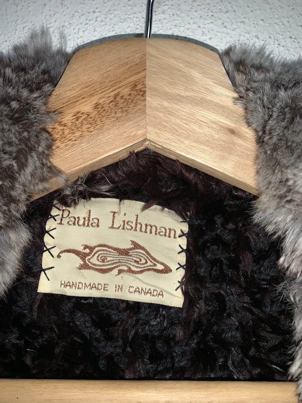 Vintage Paula Lishman Beaver Fur hand knitted coat Size L / US 10 / IT 46 - 2 Thumbnail