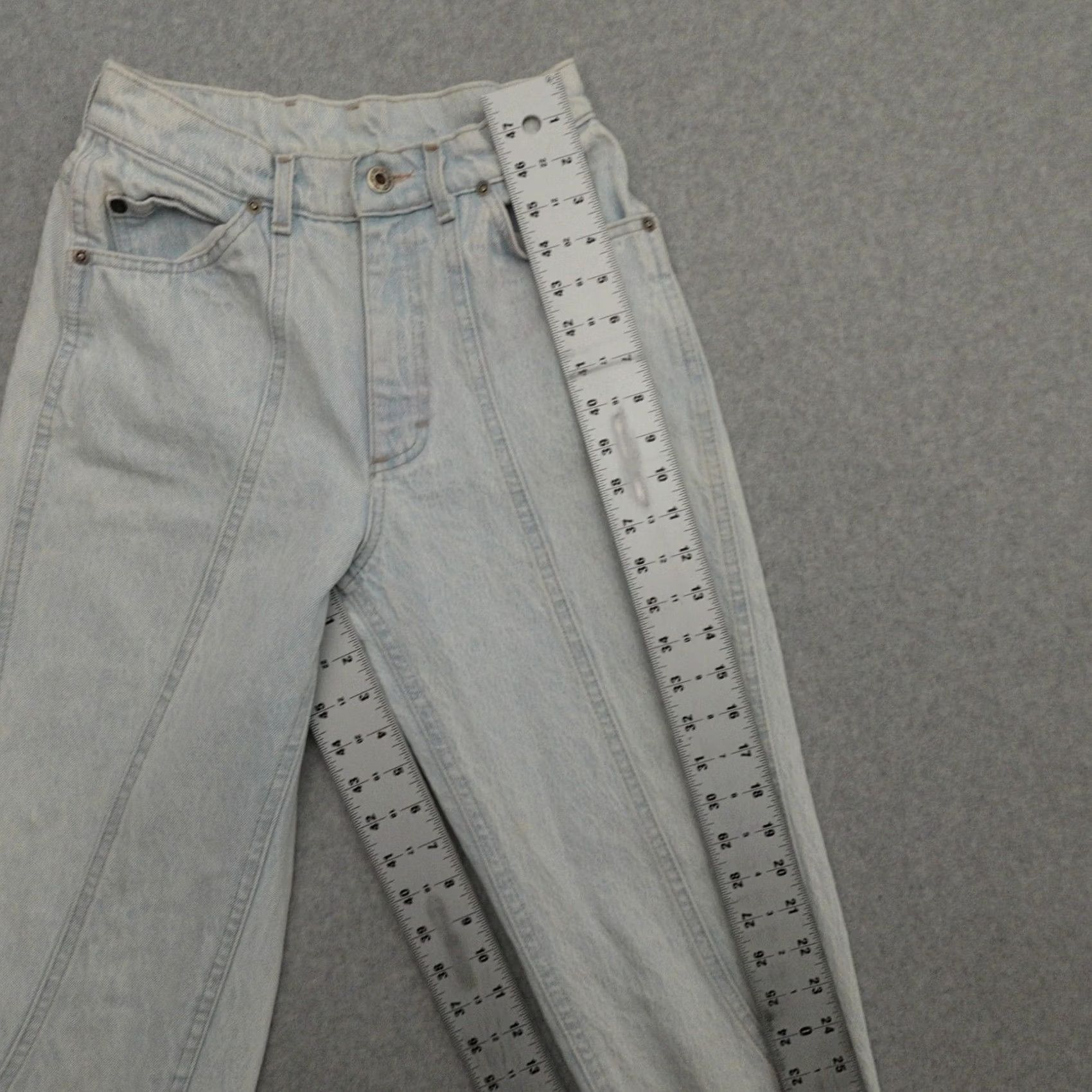 Lee Vtg Lee Jeans Pants Denim Acid Wash Tapered Womens Juniors 7 (7X28) *SEE PICS Size 28" / US 6 / IT 42 - 7 Thumbnail