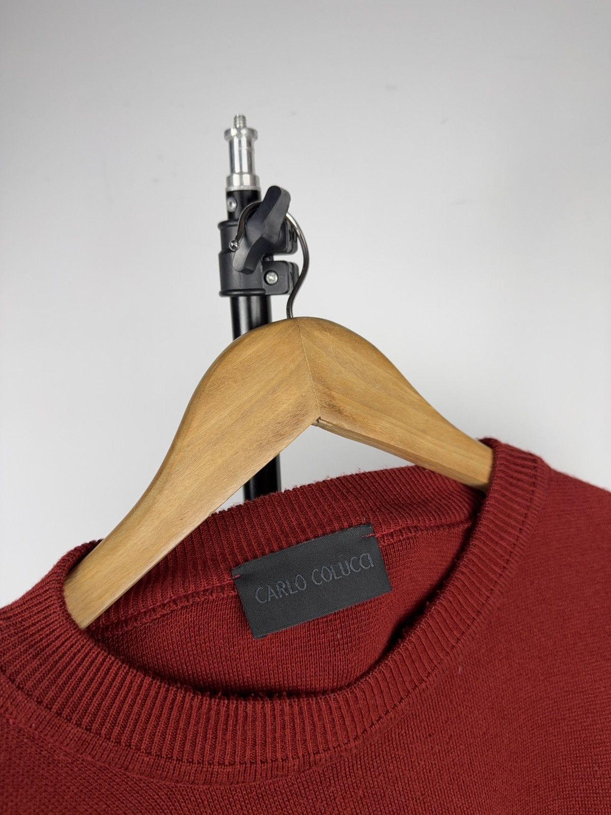 Carlo Colucci Luxury 00s Carlo Colucci Burgundy Knit Sweater Minimalist Size US XL / EU 56 / 4 - 9 Thumbnail