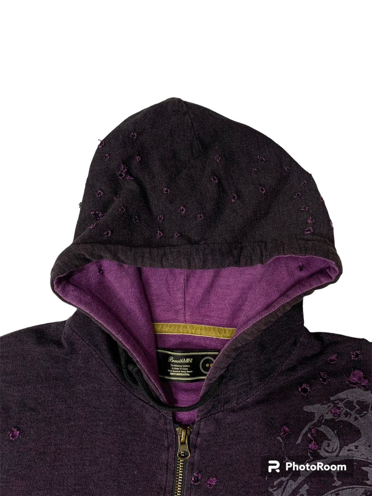 14th Addiction × Hysteric Glamour × If Six Was Nine Breathmint Brthbreath Distressed Japanese Punk Hoodie☠️🎌 Size US XS / EU 42 / 0 - 8 Thumbnail