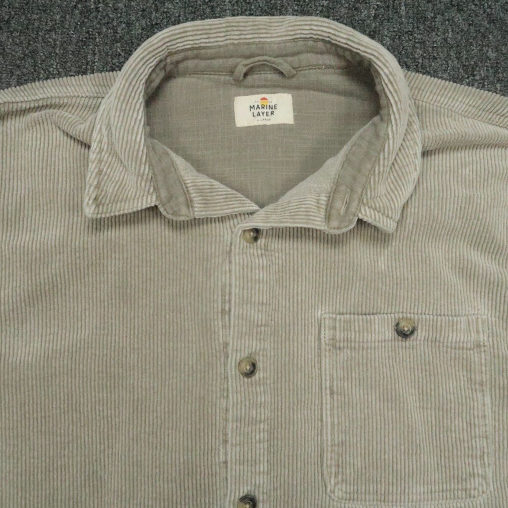 Marine Layer Marine Layer Jacket Men XL Khaki Corduroy Pockets Mens Size US XL / EU 56 / 4 - 2 Thumbnail