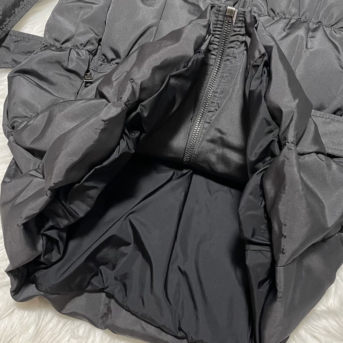 Prada Prada Down Jacket Coat with Squirrel Fur and Belt 38 Gray Size XS / US 0-2 / IT 36-38 - 11 Thumbnail