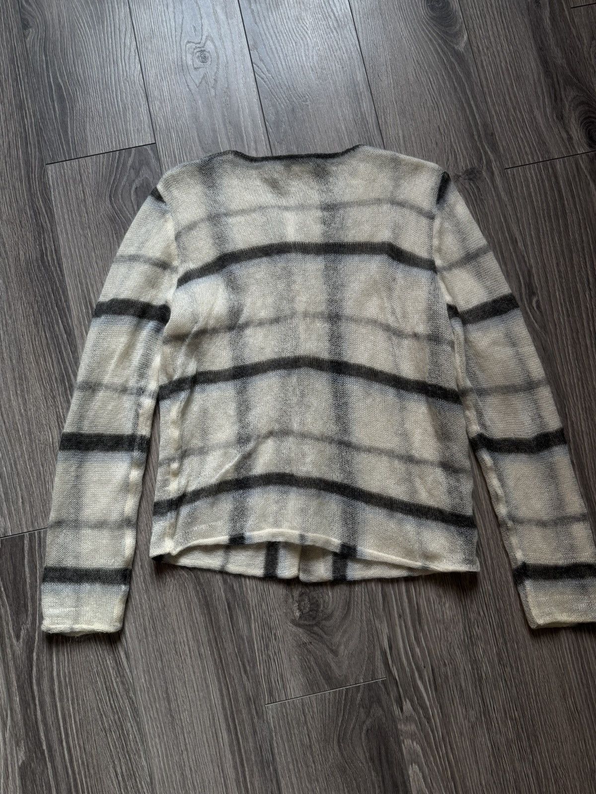 Brunello Cucinelli Brunello Cucinelli Mohair Cashmere blend Checkered Cardigan Size L / US 10 / IT 46 - 14 Thumbnail