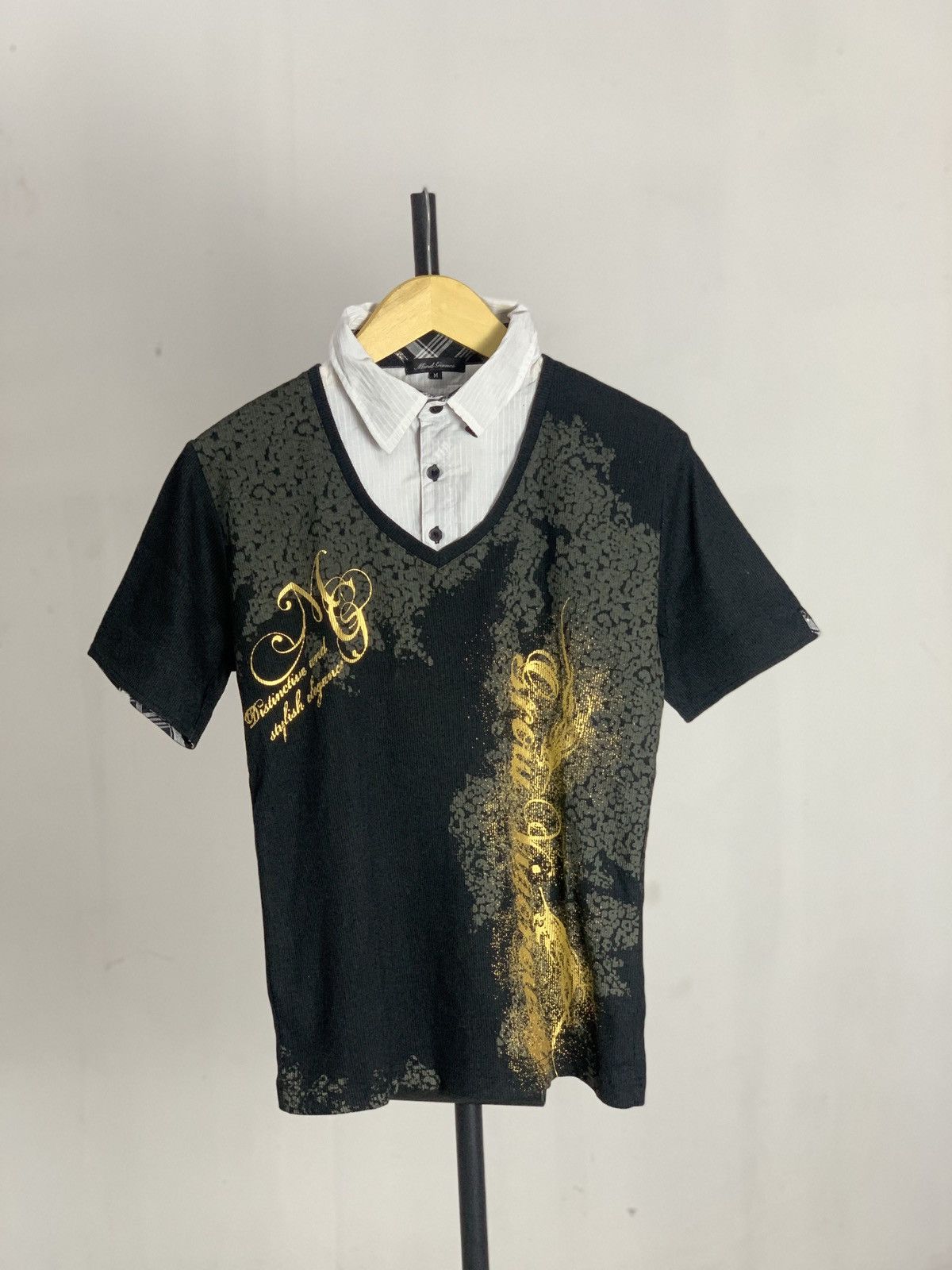 If Six Was Nine × Japanese Brand × Le Grande Bleu (L.G.B.) Mind Games Poem Traditional Colar shirt japanese Size US M / EU 48-50 / 2 - 8 Thumbnail