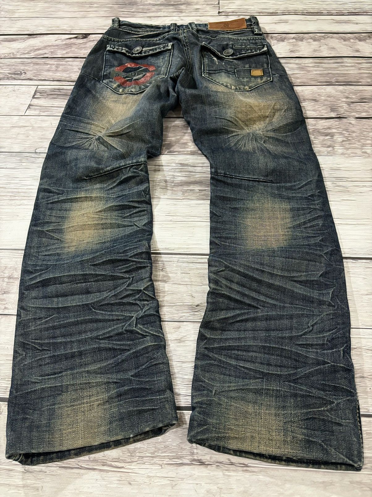 Designer × Hysteric Glamour × Japanese Brand Crazy Chrome Hearts Style Japanese Washed Jeans Size US 30 / EU 46 - 2 Thumbnail