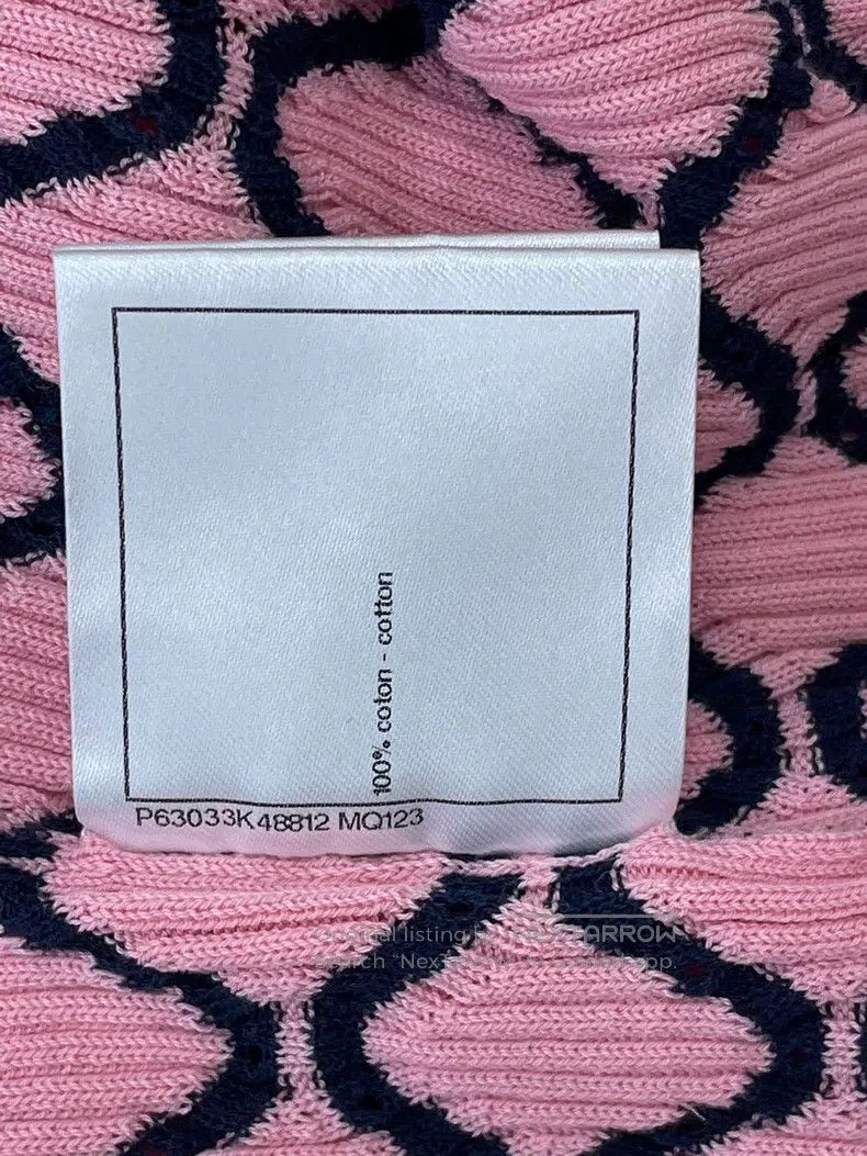 Chanel Chanel Pink and blue plaid knitted short sleeves Size XXS / US 00 / IT 34 - 7 Thumbnail