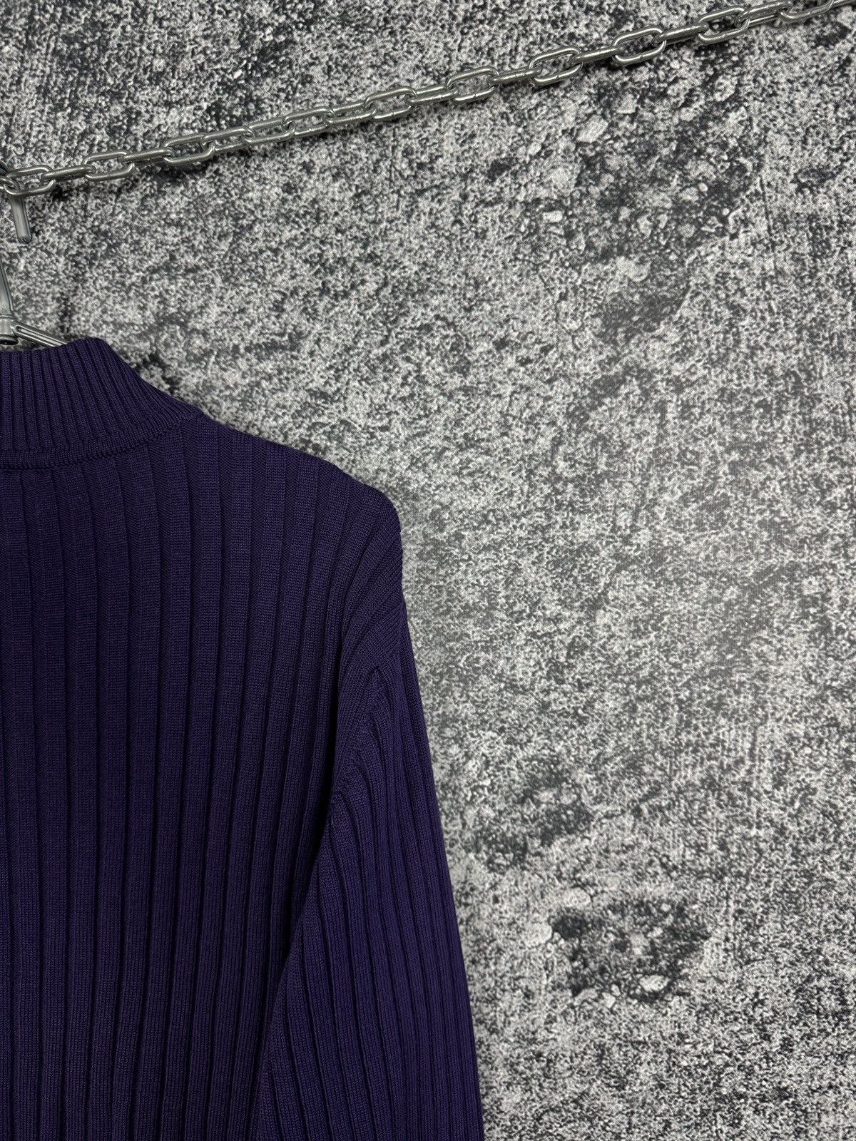 Lacoste Lacoste Vintage 1/4 Zip Ribbed Sweater Purple Pullover XL Size US XL / EU 56 / 4 - 13 Thumbnail
