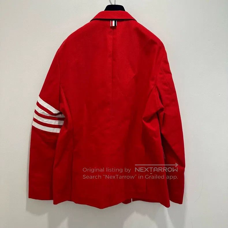 Thom Browne Thom Browne Red striped jacket Size US XL / EU 56 / 4 - 2 Thumbnail