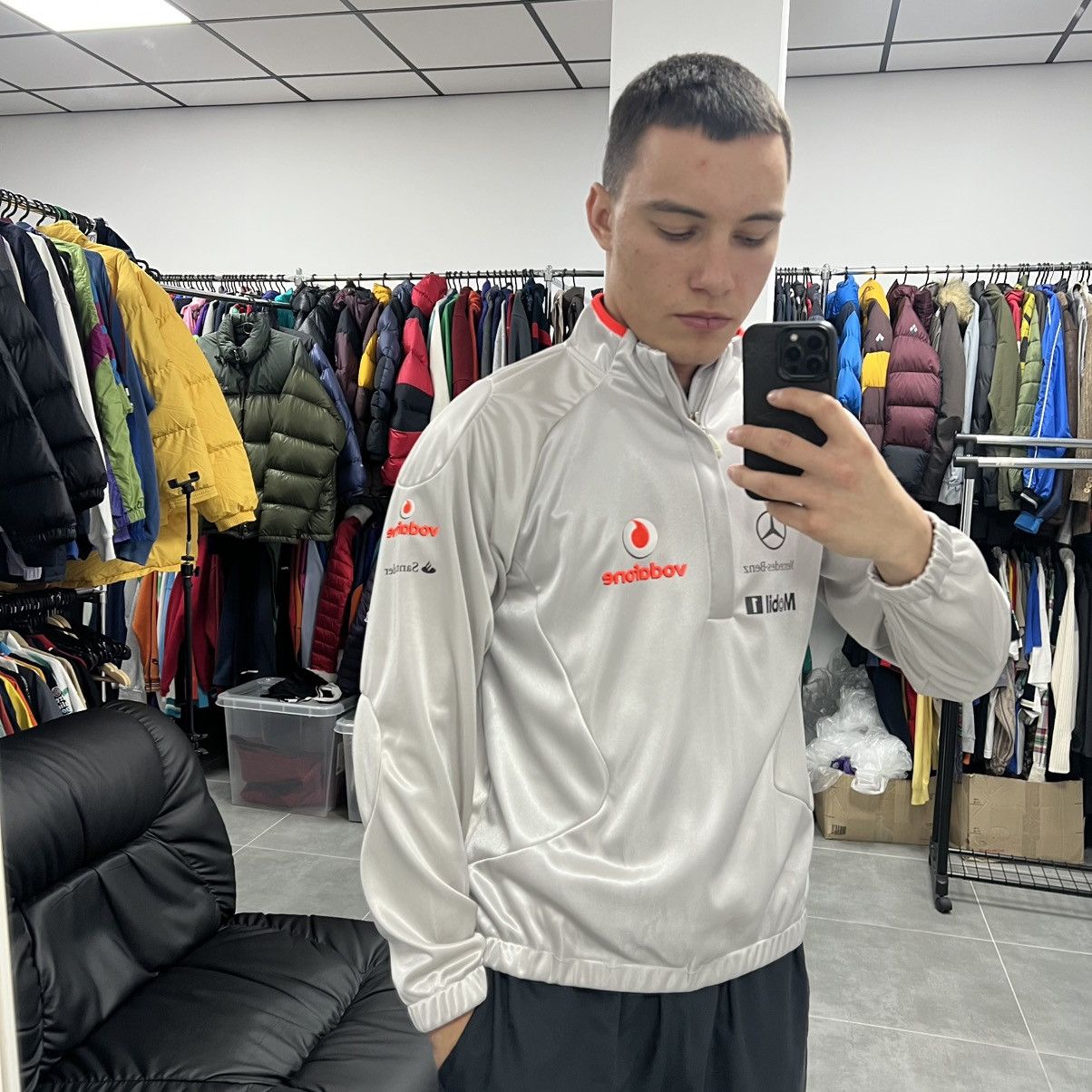 Formula 1 Formula 1 Vodafone McLaren Mercedes Hamilton Racing Jersey Size US S / EU 44-46 / 1 - 3 Thumbnail