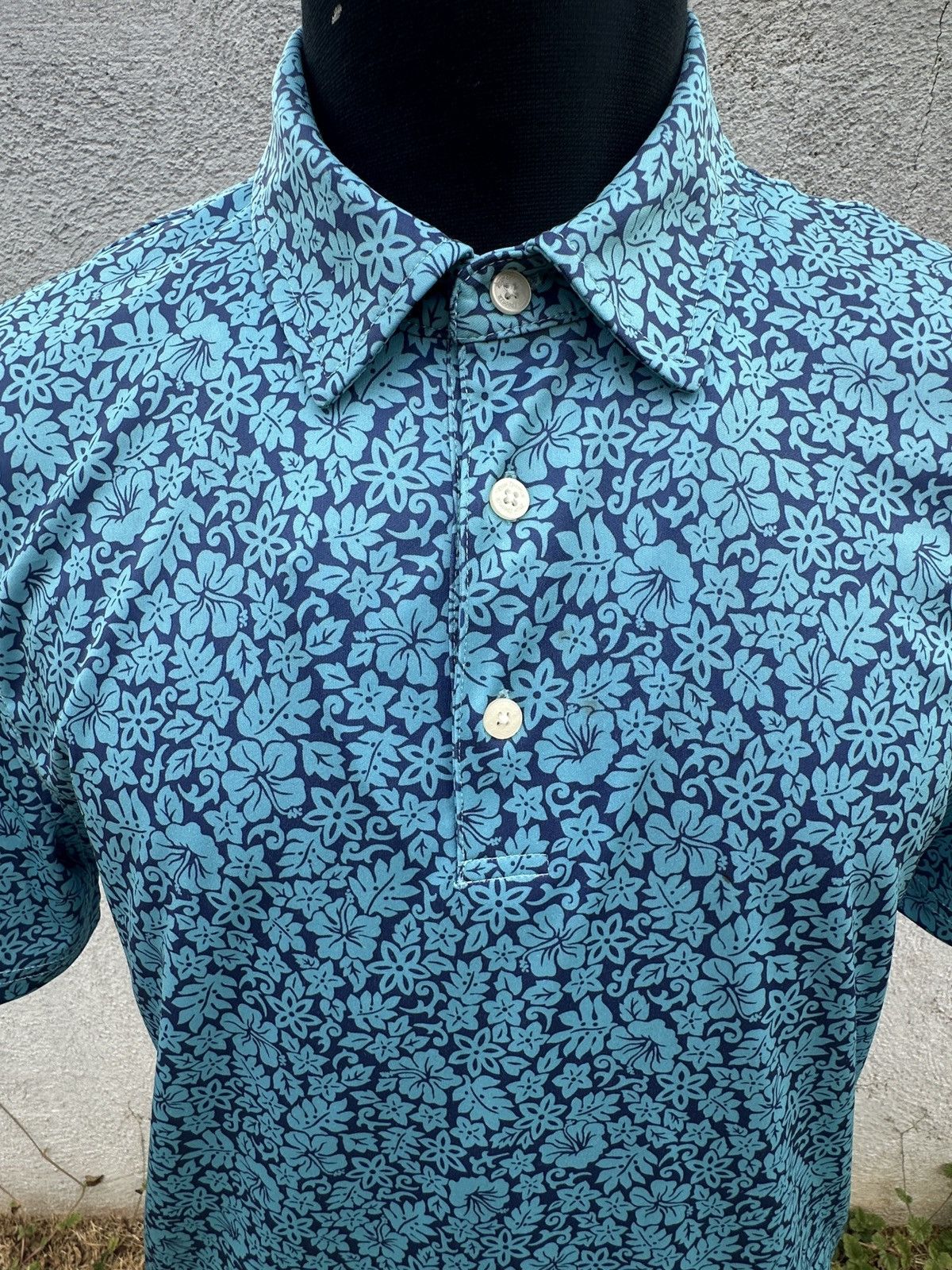 Reyn Spooner PreOwned Reyn Spooner Brrr Polo Hawaiian Shirt Green Men's M Size US M / EU 48-50 / 2 - 3 Thumbnail