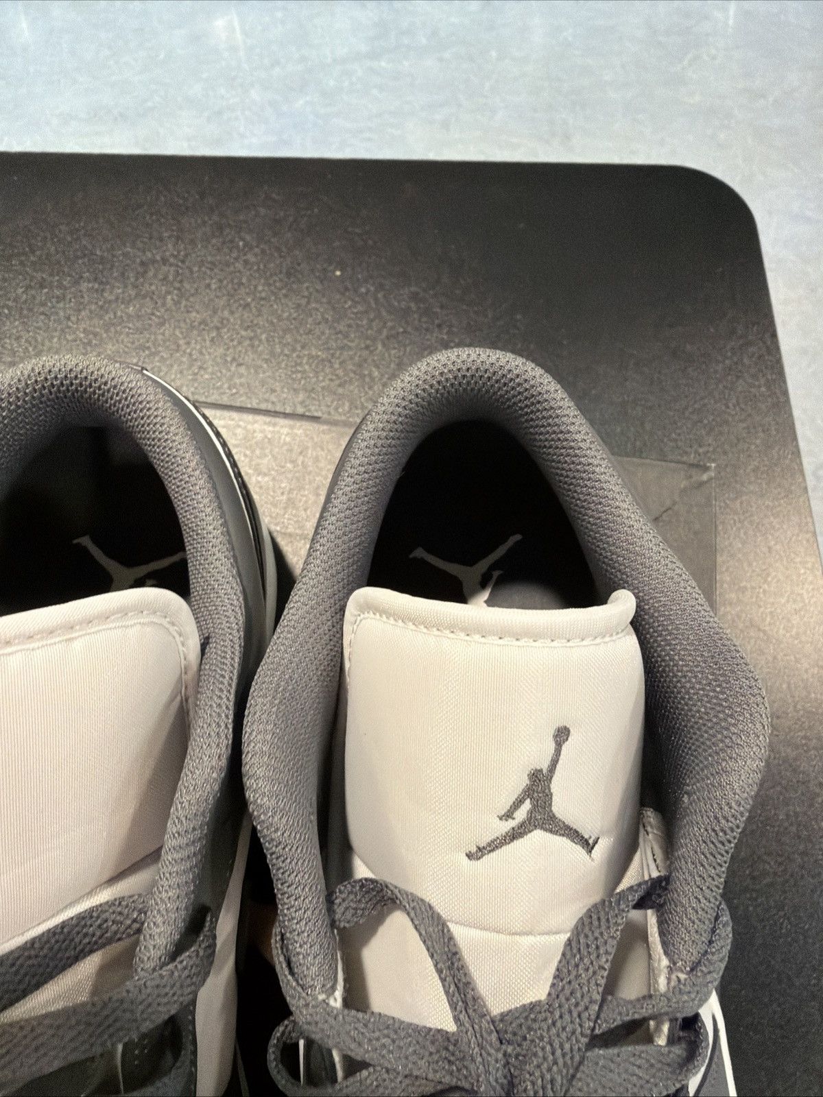 Jordan Brand Nike Air Jordan 1 Low Iron Gray Summit White Sneakers 553558 Size US 13 / EU 46 - 12 Thumbnail